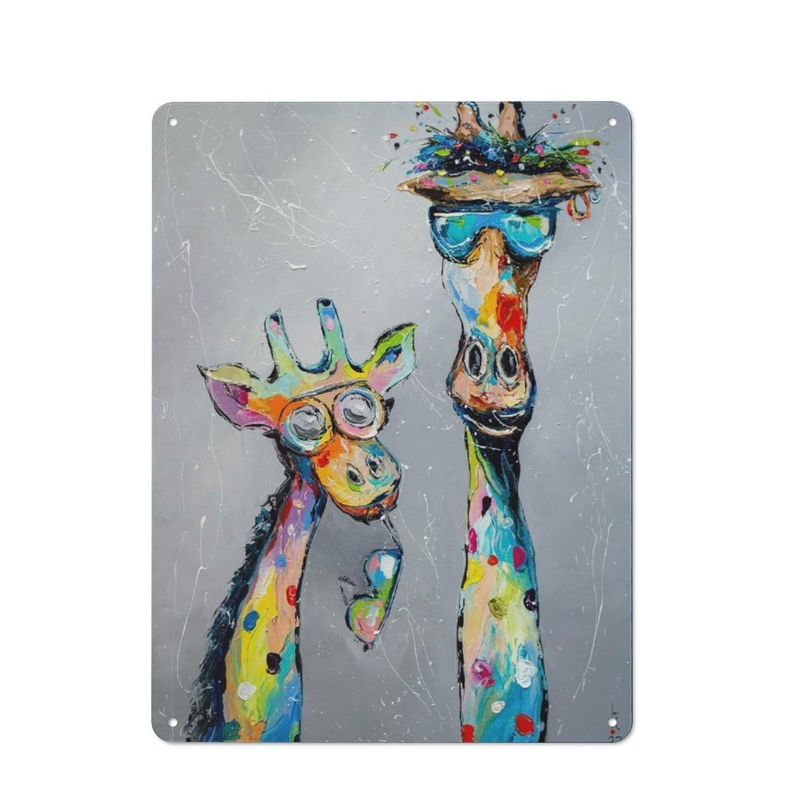 Junmoney Style-1 Vintage Metal Plaque 40X30cm Featuring We Love Sunglasses For Hallway Wall, For Wall Display Collectors