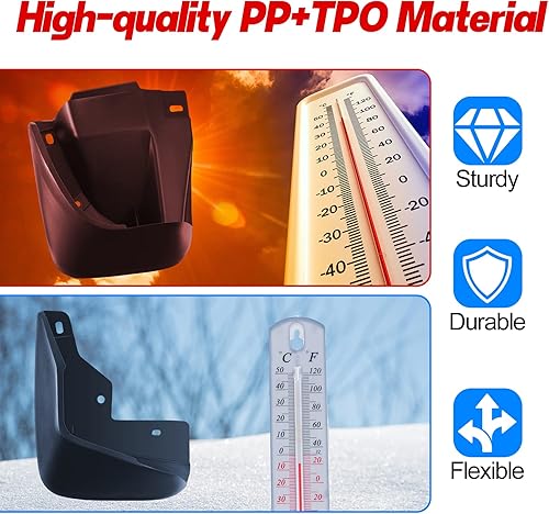 Miniatura 6 de BDFHYK Protectores contra salpicaduras de barro, 4 unidades de protectores de lodo laterales delanteros y traseros compatibles con Honda Accord