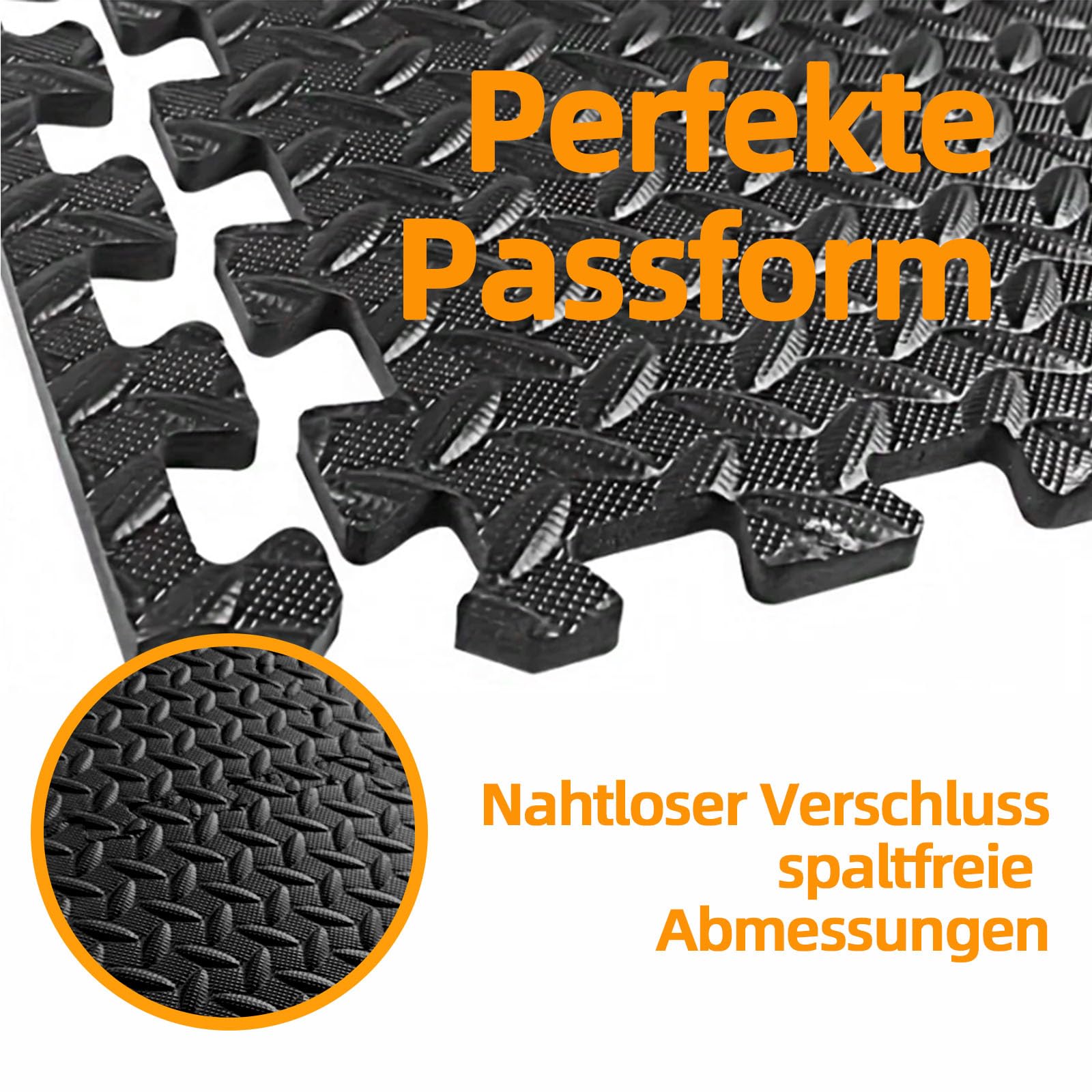 Bodenschutzmatte Puzzlematte 60x60 cm 24/48 Stücke Fitnessmatte Anti-Rutsch Unterlegmatte Trainingsmatte für Fitnessgeräte Heimstudio Garage