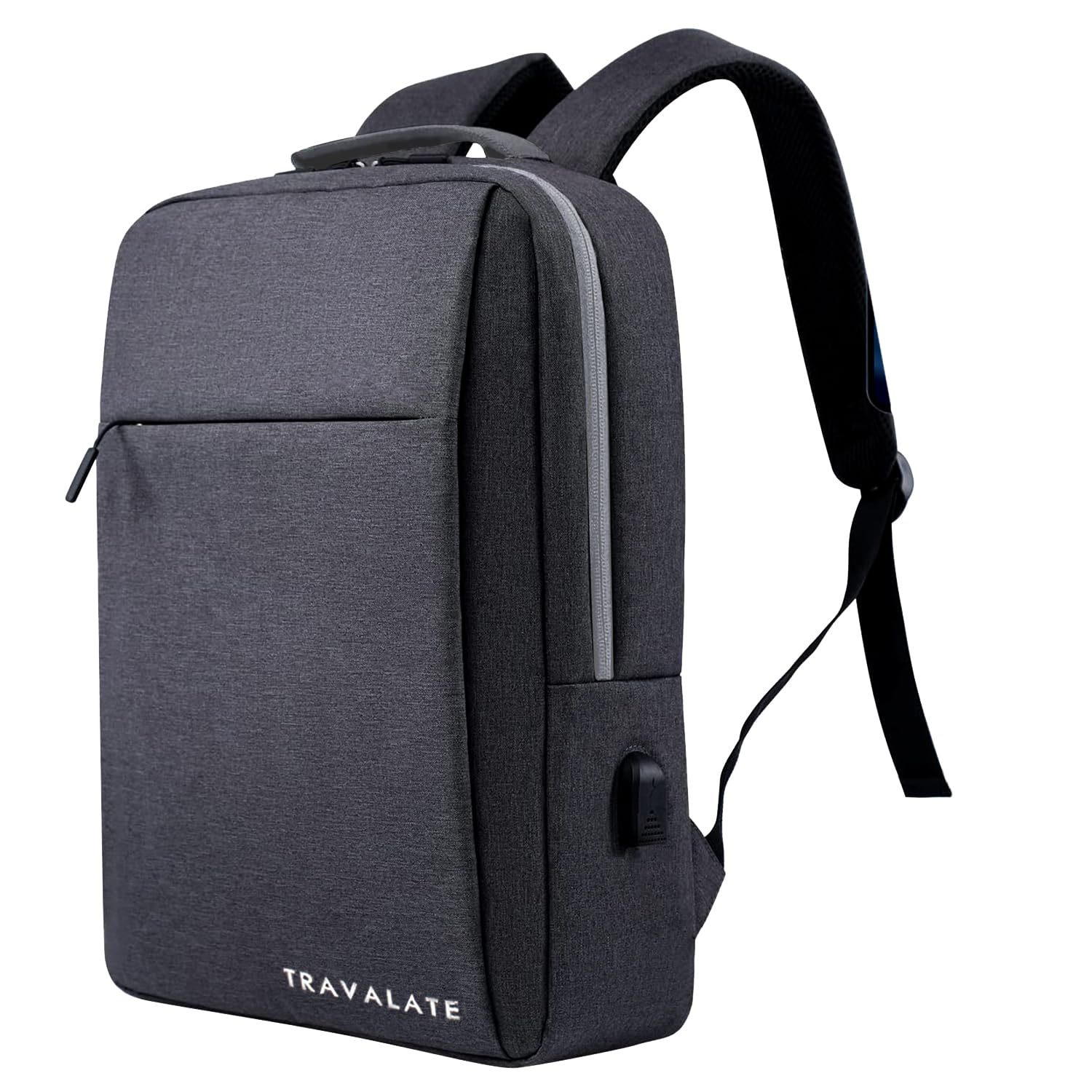TRAVALATE Laptop Backpack with USB Charging Port for Travel, Office, College, Business Bag, Gift for Men and Women - (Dark Grey) (B0BZVPXD8T) Amazon Price History, Amazon Price Tracker