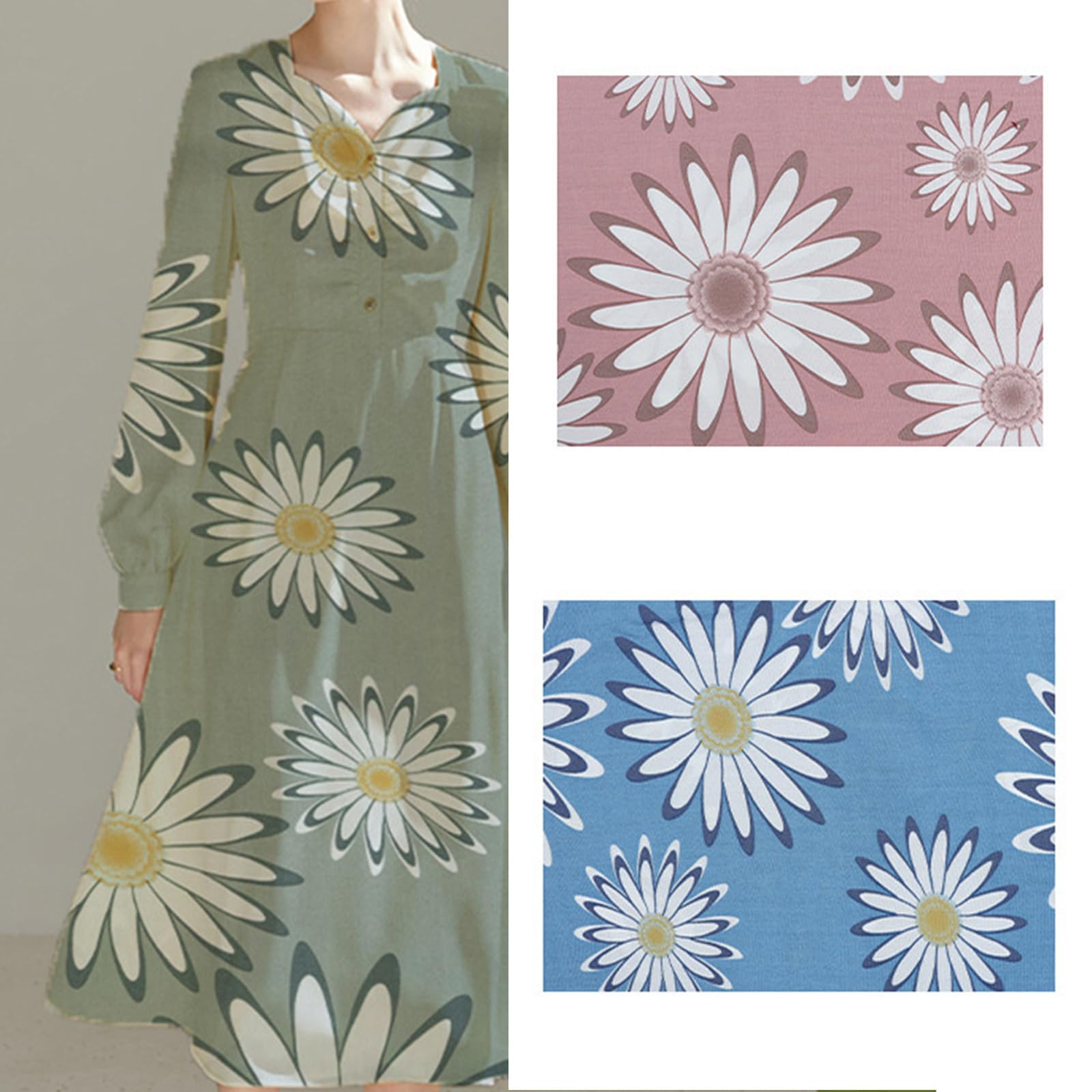 45s Print Cloth Dyes Printing Fabric for Sewing Garment Flower Fabric for Upholstery Sewing Clothes