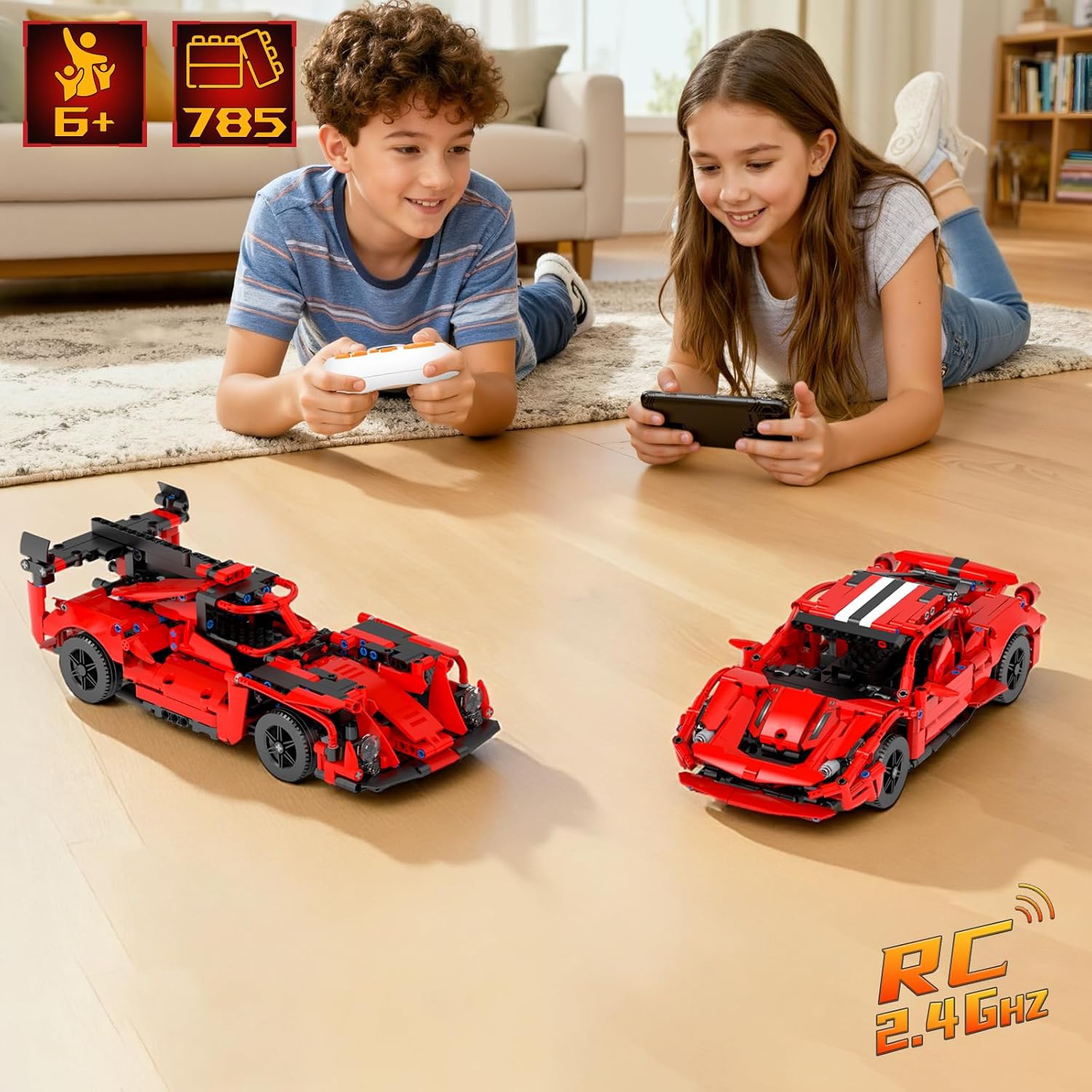 STEM Building Kits for Kids 6-14, 5in1 App & Remote Control STEM F1/Car/Robot Building Toys, Formula 1 Model Car Kits, 785 Pcs Robot Building Sets for Kids, Erector Sets Gifts for Boys Girls - Image 7