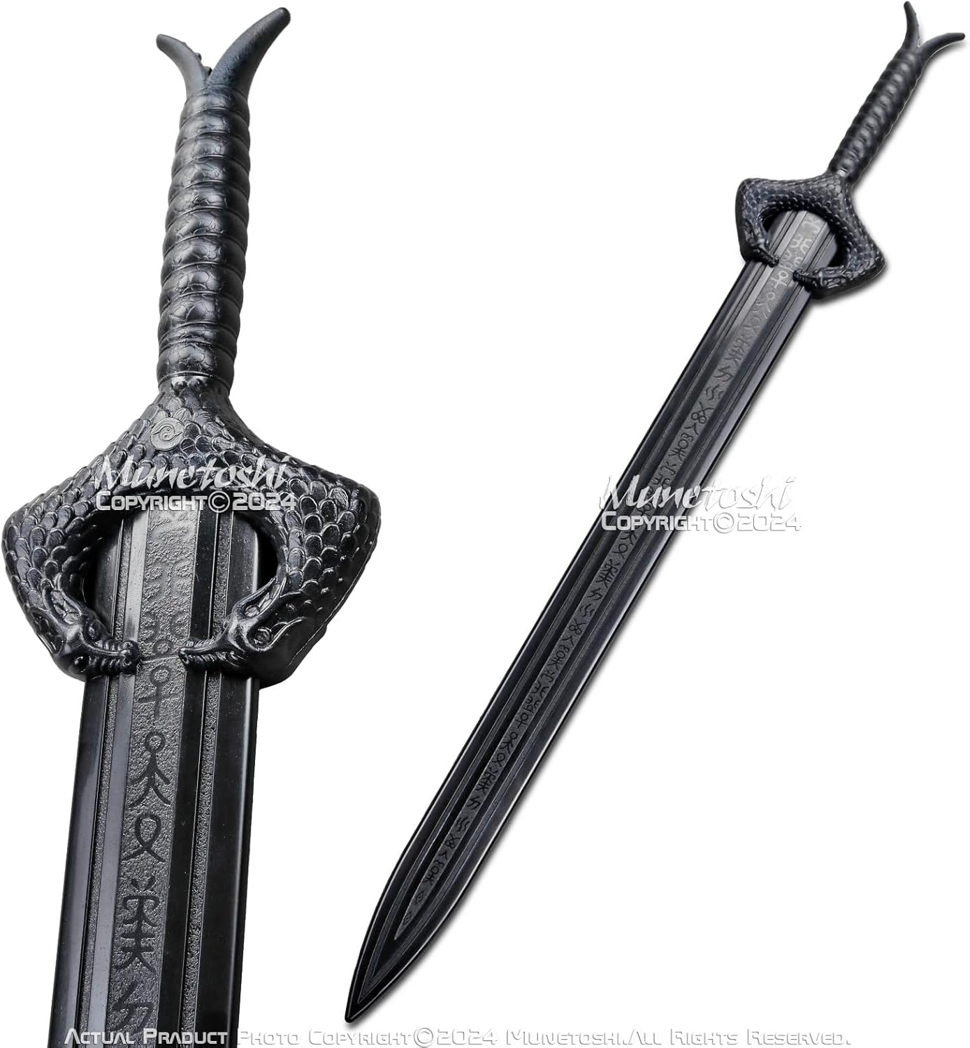 Munetoshi 36" Polypropylene God Black Killer Sword Sturdy Display Training Prop Cosplay Costume