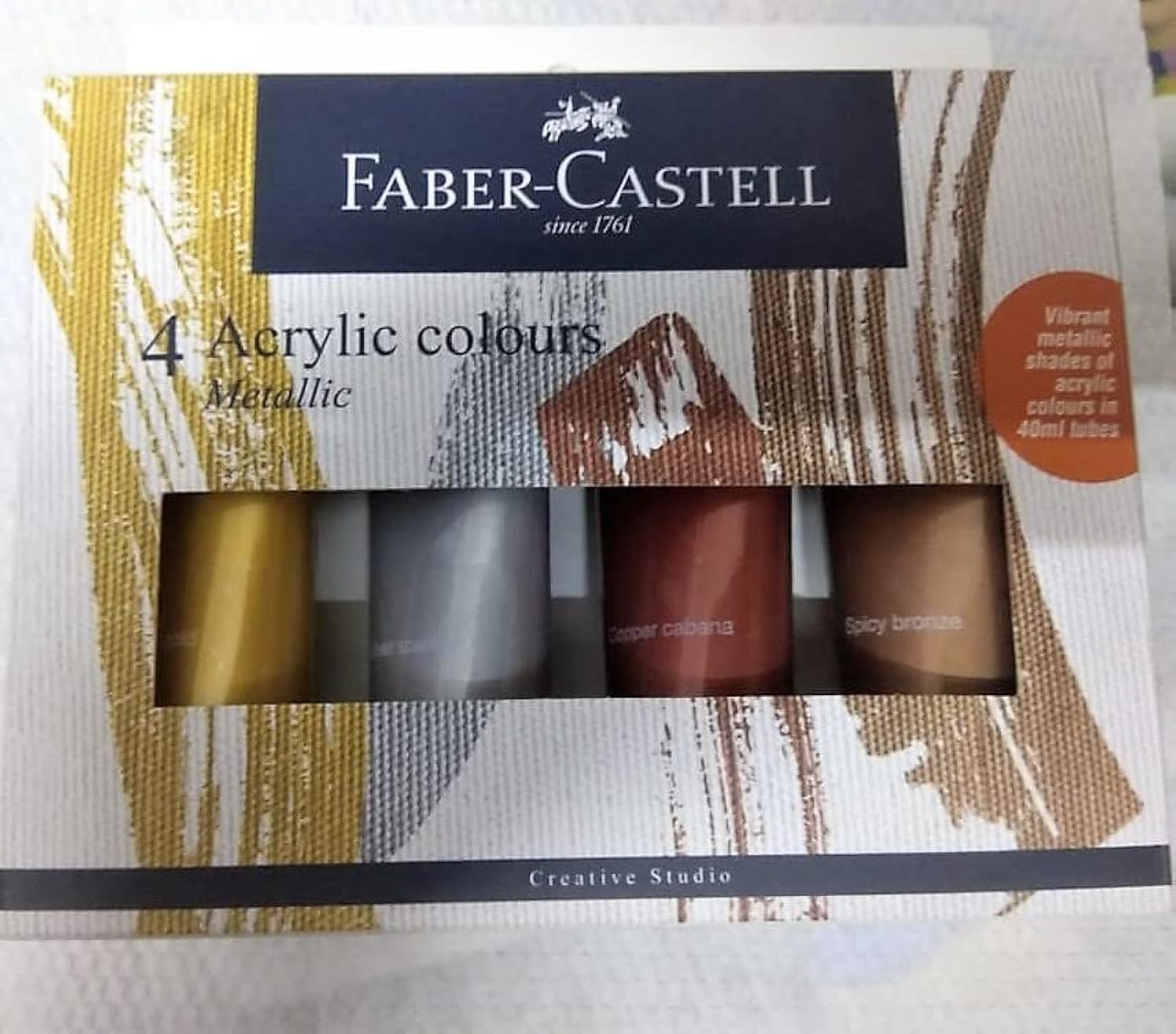 FABER-CASTELL Creative Studio Metallic Acrylic Set of 4 (B0BGZTL6LM) Amazon Price History, Amazon Price Tracker
