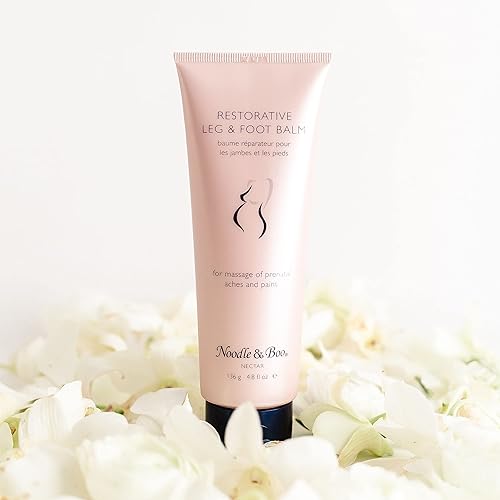 Miniatura 5 de Noodle & Boo Kit prenatal esencial para el cuidado corporal diario, crema perfeccionadora, aceite elástico, bálsamo restaurador para piernas y pies,