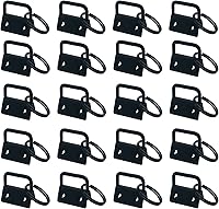 Vista 5 de 20pcs 1 Inch Key Fob Hardware with Key Rings Sets,Wristlet Clasp