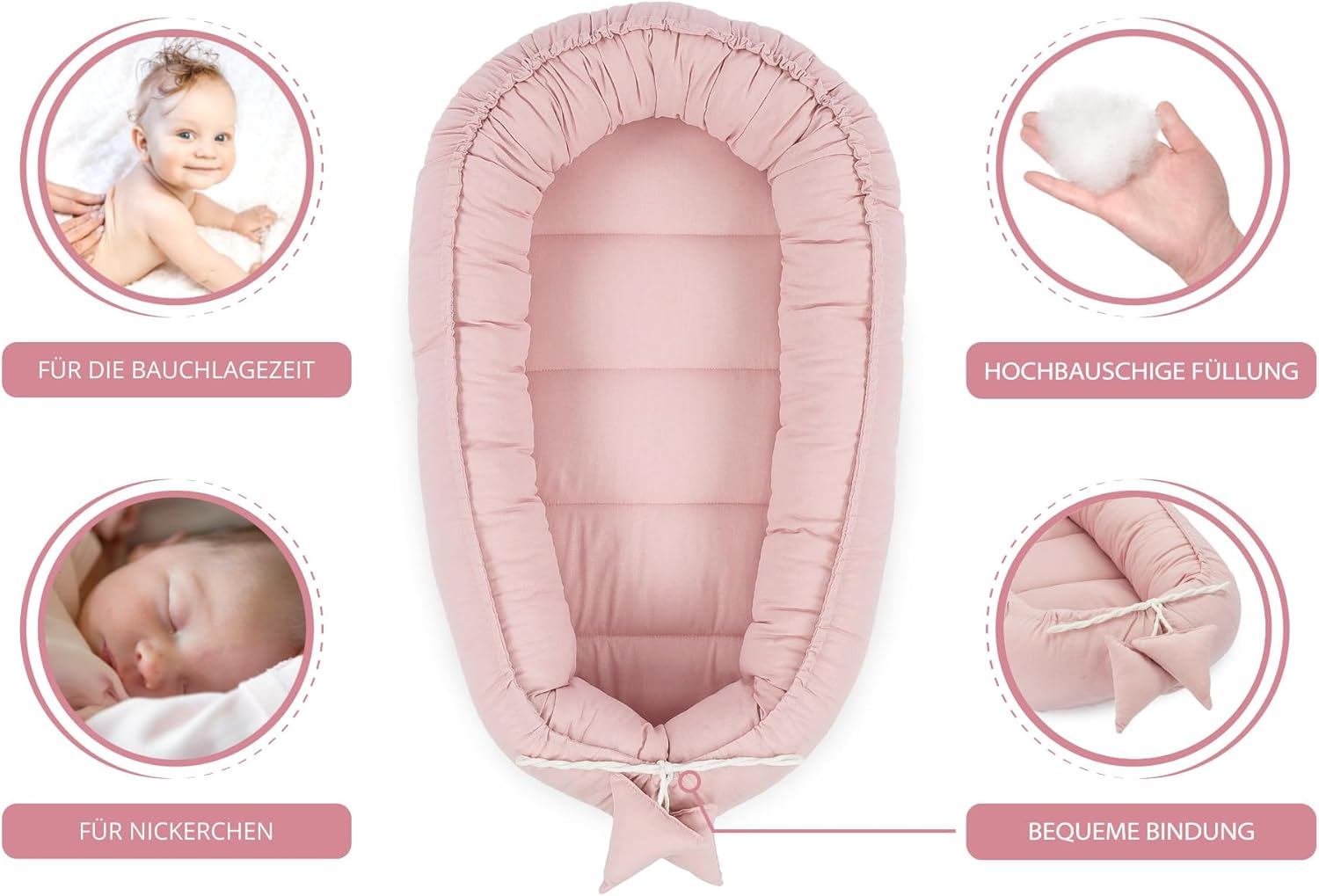 Baby in nest for tummy time and nap