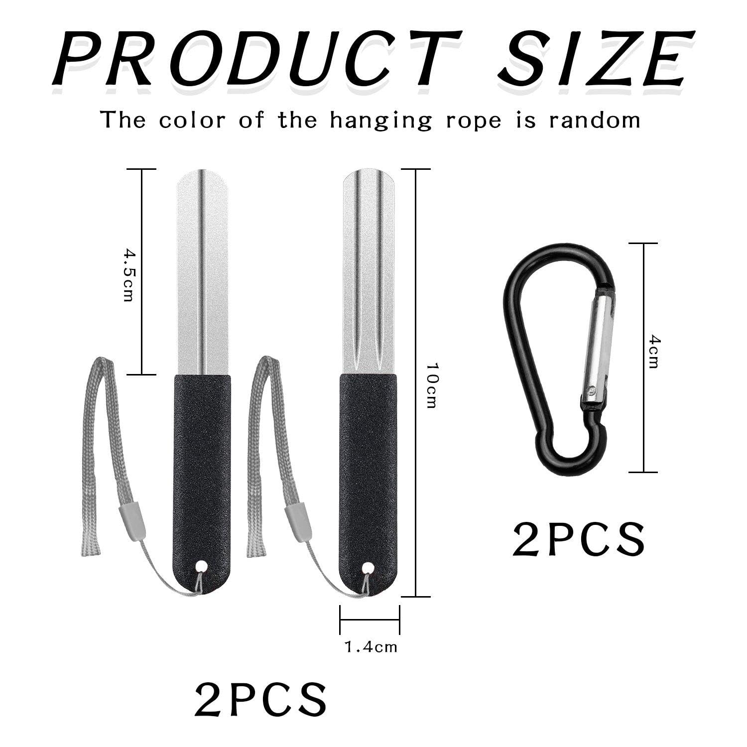 2 Stück Mini-Schleifsteine, 2 Stück Karabiner, Angelhaken-Hakenschärfer, Diamantpfeil-Schleifstein, Praktischer Spitzer, Angelhaken-Zubehör