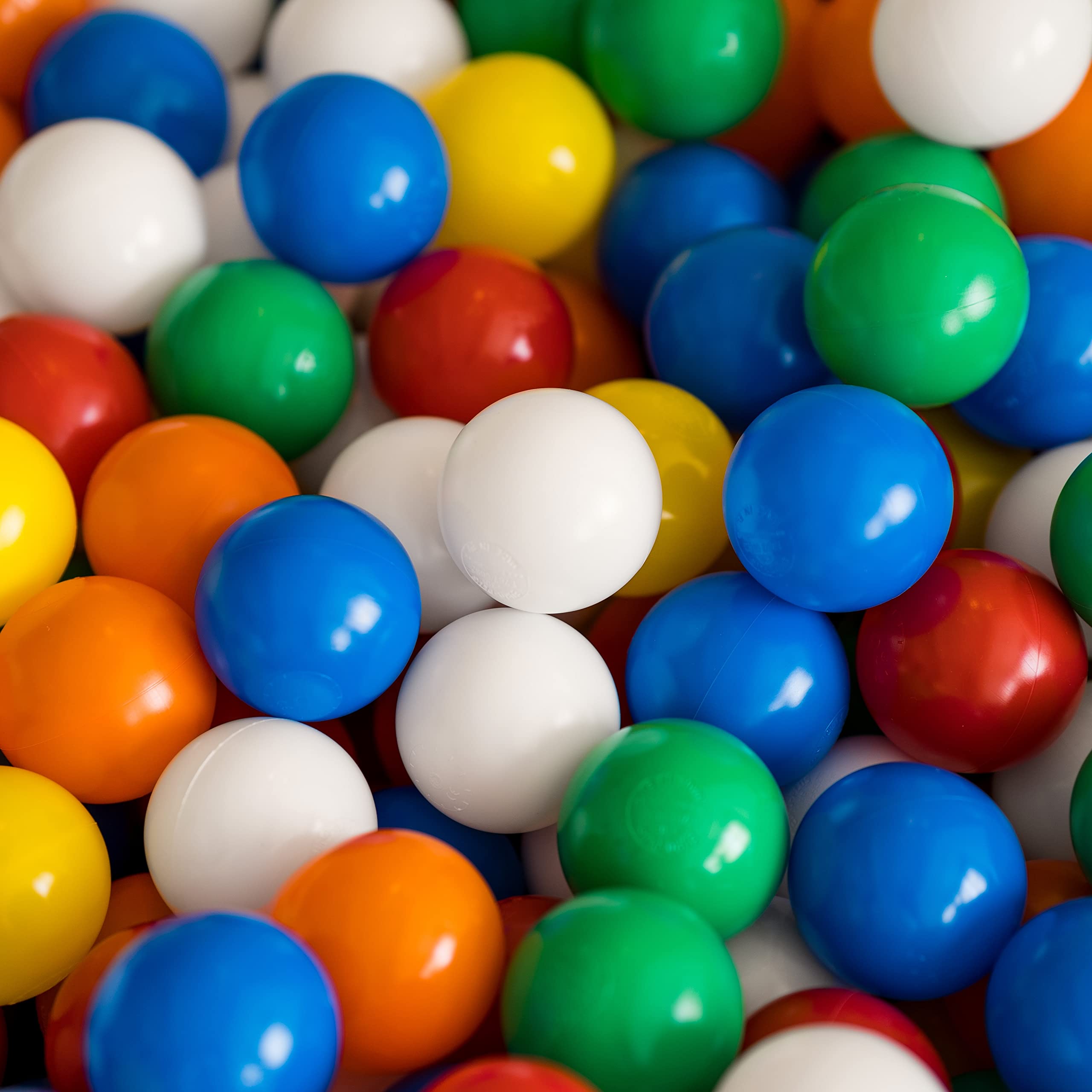 Euro-Plus 6 cm Einheitsgröße BPA frei Bälle Für Bällebad Spielbälle Baby Kinder Plastikbälle Farbe Mix Made in EU