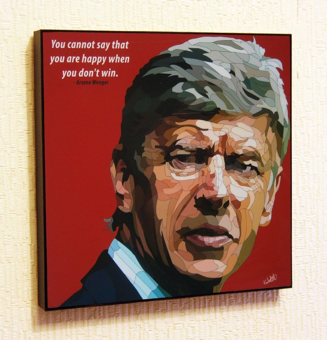 Arsene Wenger Arsenal Football Soccer Poster POP Art Canvas Quotes Wall Decals Framed
