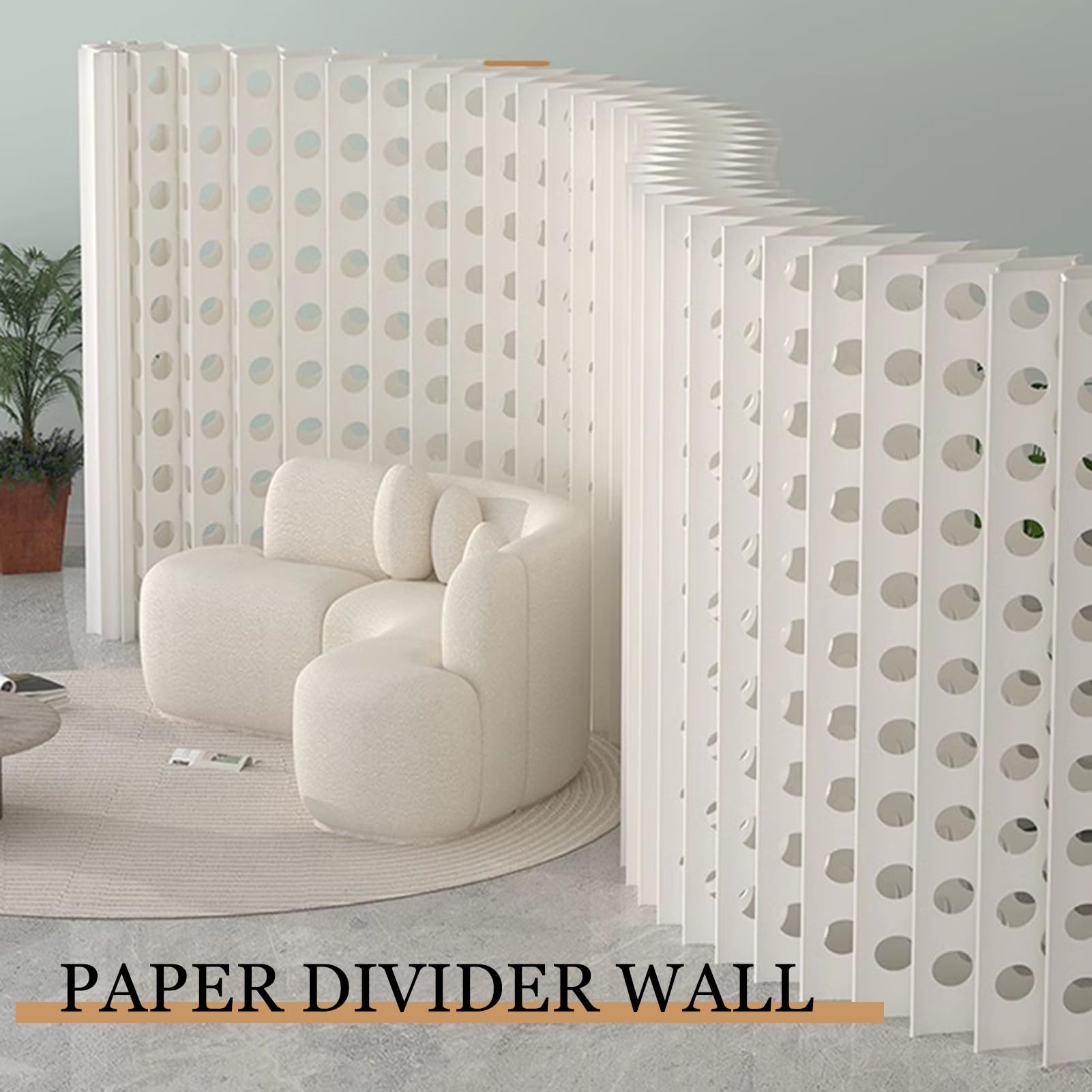 Divisori per ambienti, Carta da parati divisoria retrattile for ambienti, design scavato(3x2 m/9.84x6.56 ft)