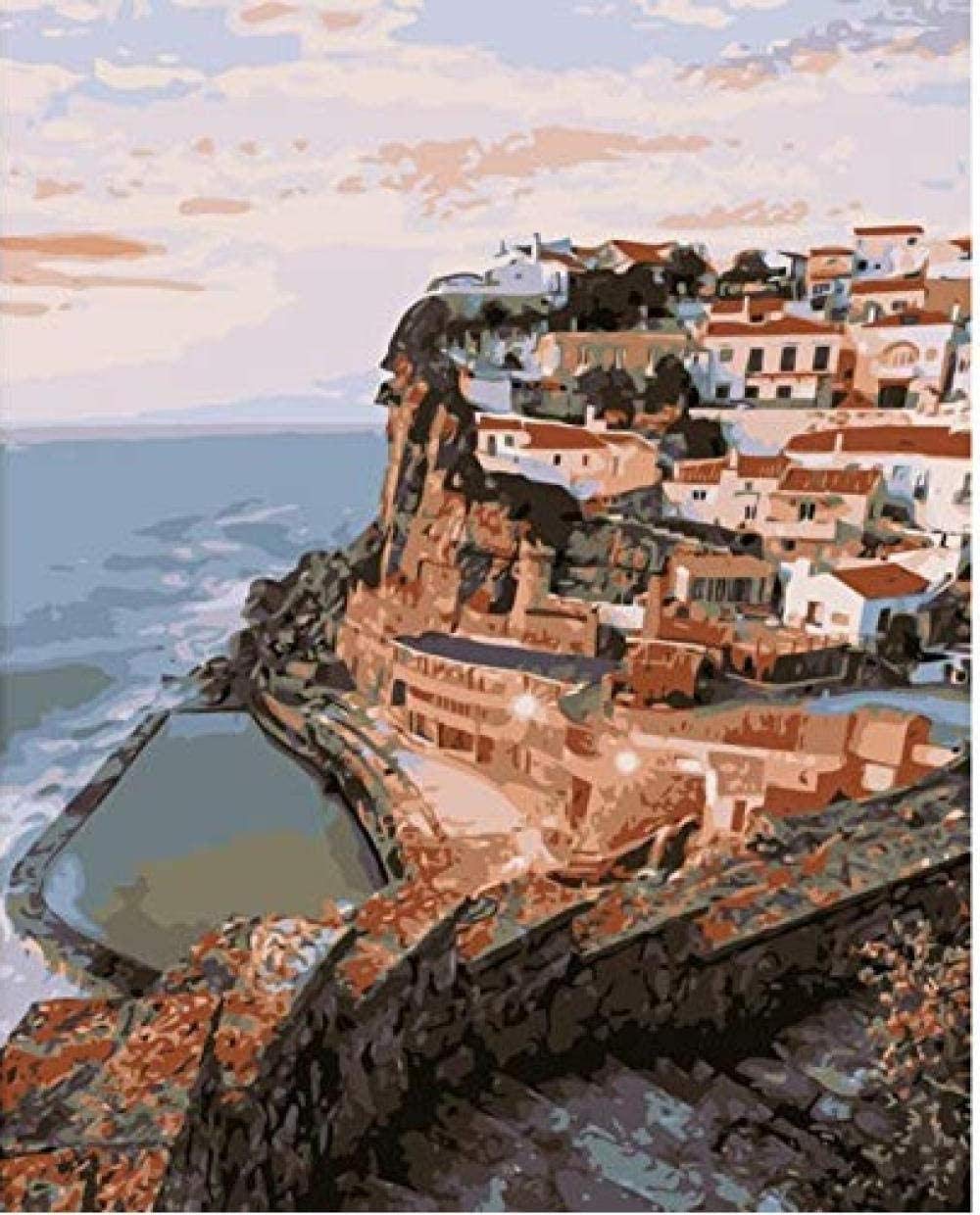 HWYLOVE Wooden Jigsaw Puzzle 1000 Pieces HD,3D Landscape Sintra Portugal Living Room Wall Home Decor Art Craft Set