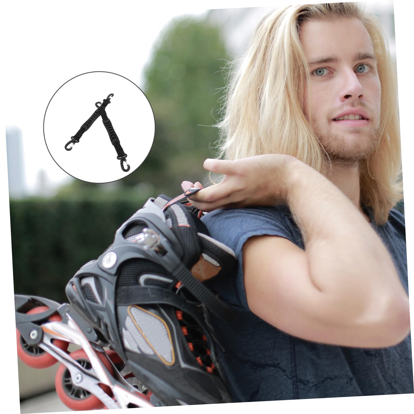 GANAZONO 6pcs Carrier Straps for Ski Boots Shoulder Sling Leash Sturdy Roller Skate Accessories for and Hands Carrying Convenient Pocket Design