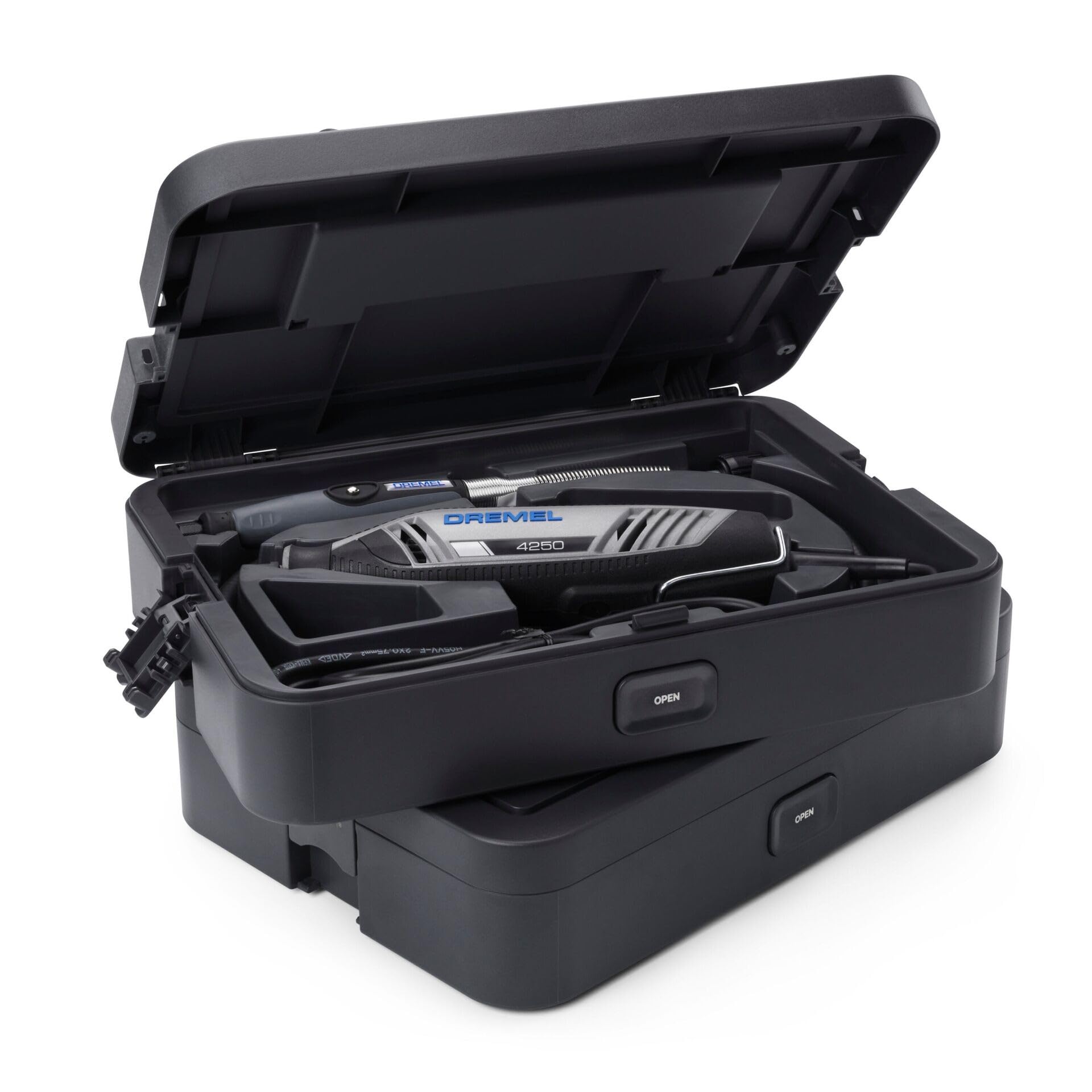 Dremel 4250 Multiherramienta 175W, Velocidad 5.000–35.000RPM, Kit Multiherramienta con 6 Complementos, 1 maletín Platinum BOX, 128 accesorios