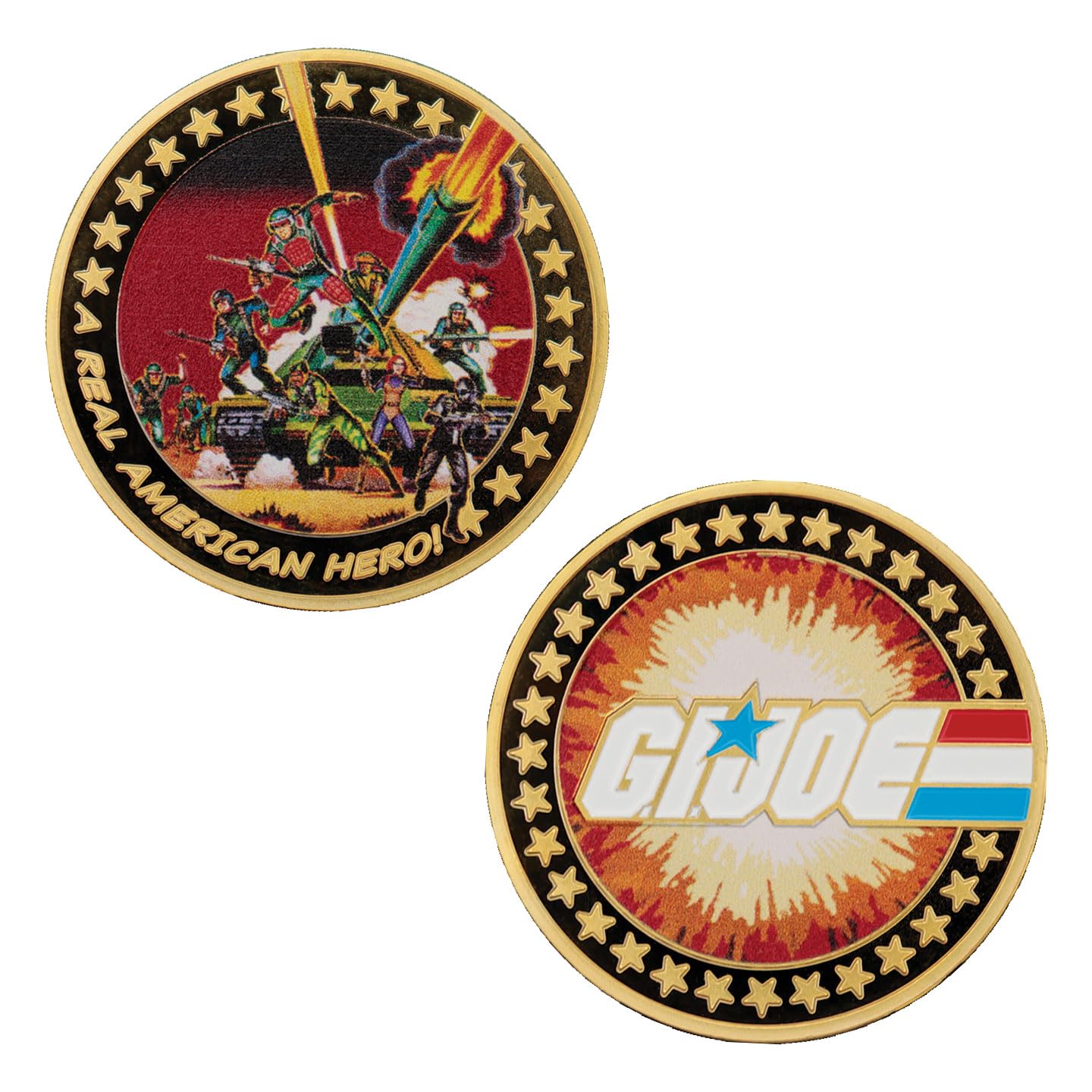 FaNaTtik G.I. Joe 60. rocznica 24k złocona edycja limitowana moneta w pudełku kolekcjonerskim – Prawdziwy Amerykański Bohater - Oficjalnie licencjonowany produkt