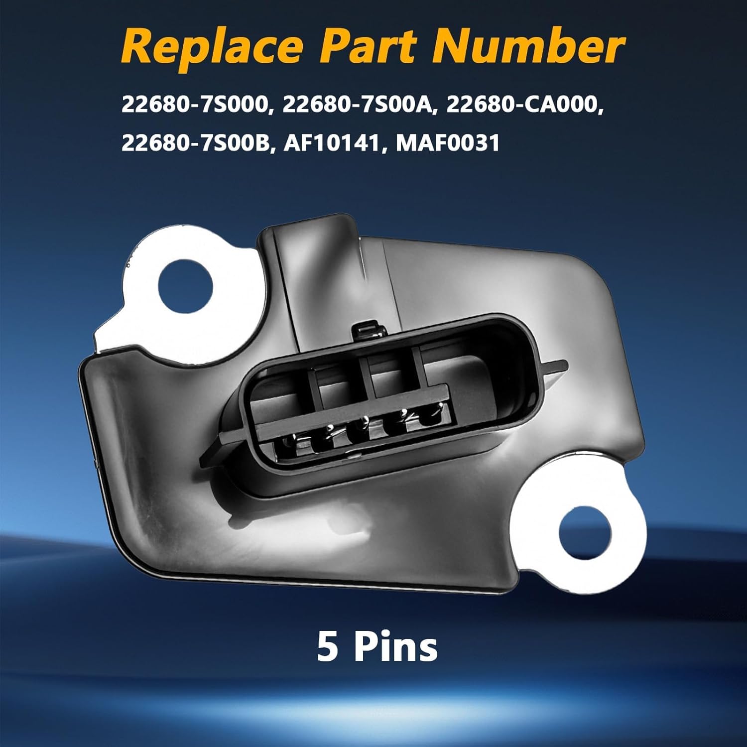 Mass Air Flow Sensor Meter MAF Sensor with Connector Wire Harness Compatible with Nissan 350Z Altima Sentra Frontier Infiniti G35 G37 Suzuki Equator Replace#: 22680-7S000 22680-7S00A