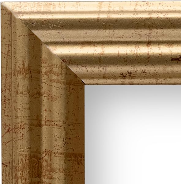 US Art Antique Gold 24x36 Picture Frame .75" Inch Wide - Gold Wall Decor Handmade Solid Wood Frames with Preinstalled Hangers and UV Blocking Plexiglass 36x24 Frame - 5