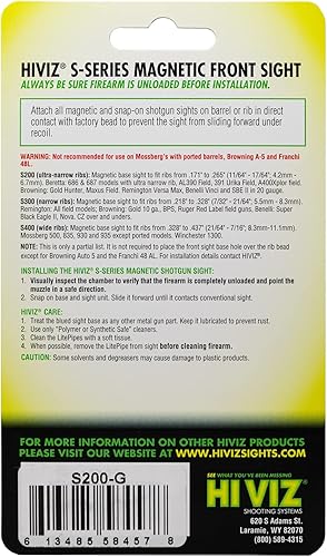 Miniatura 9 de HIVIZ Vista de escopeta de fibra óptica magnética estrecha con tubo de luz roja