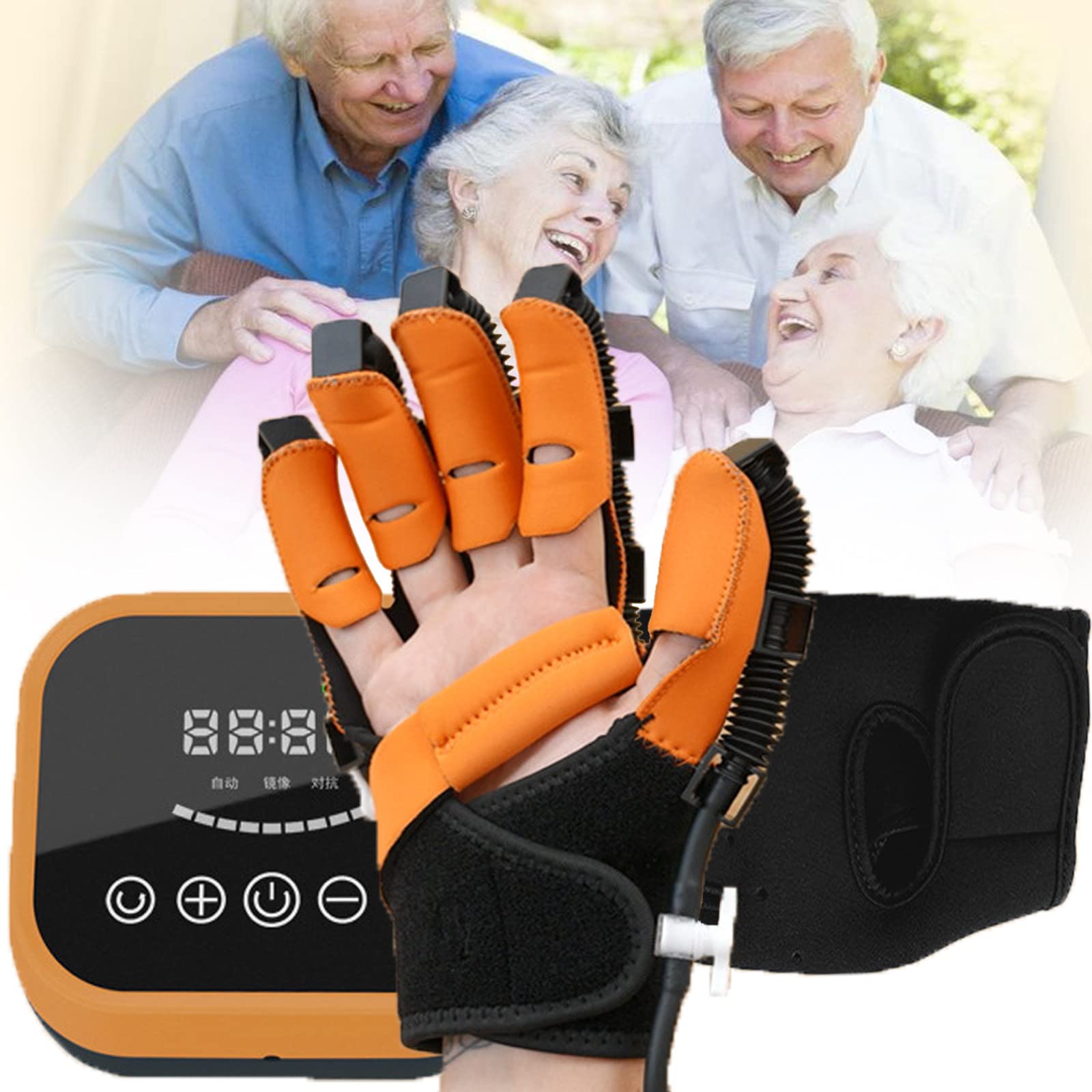 Guantes de Robot de RehabilitacióN,FéRula de Mano de Trazo Dispositivo de Guantes de Robot de RehabilitacióN de Mano Ayuda,MúLtiples Modos de Entrenamiento,L-lefthand