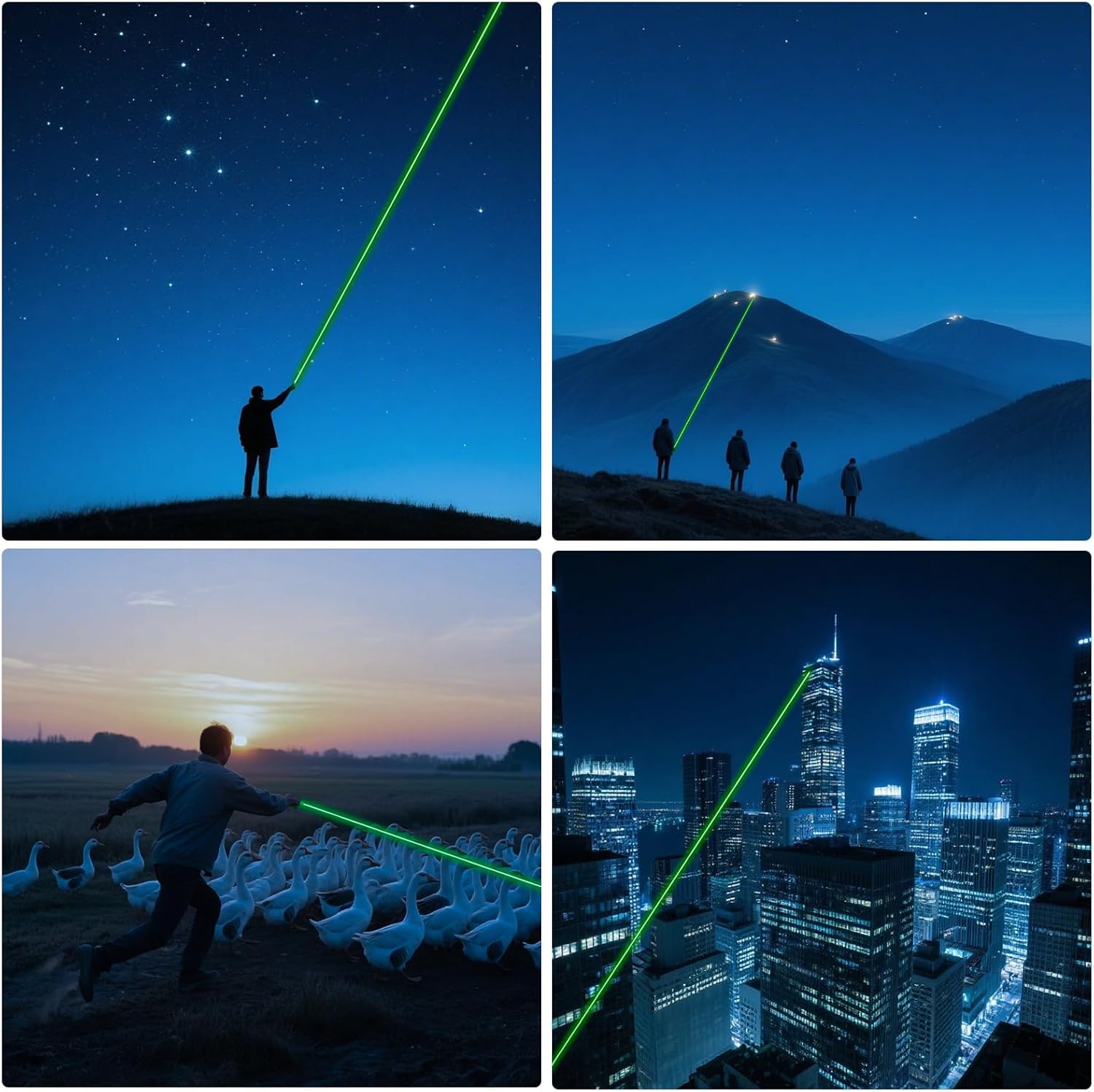 Green LED Flashlight for Astronomy/Outdoor/Office Presentation/TV/LED/LCD Screen Stargazing Type-C Charging