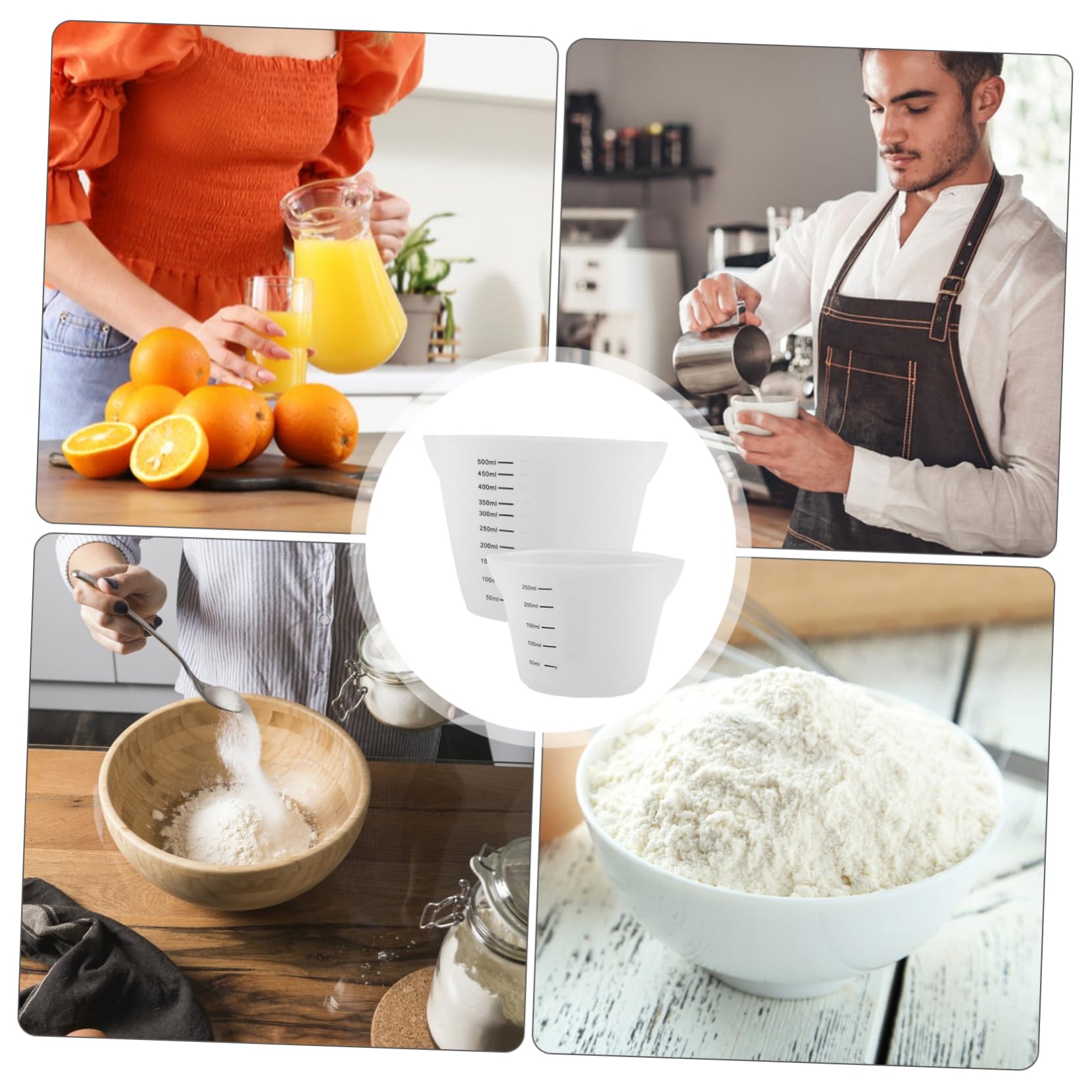 IMIKEYA 10piezas Tazas Medidoras De Graduadas Utensilios De Cocina Para De Repostería Resistentes Al