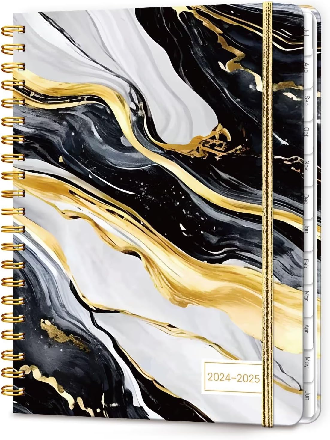 Planner 2024-2025 Academic Year 8.5” x 11”, Weekly & Monthly Large Planner for Teacher and Student from July 2024 to June 2025,Academic Planner Calendar with Tabs(BLACK MARBLE)