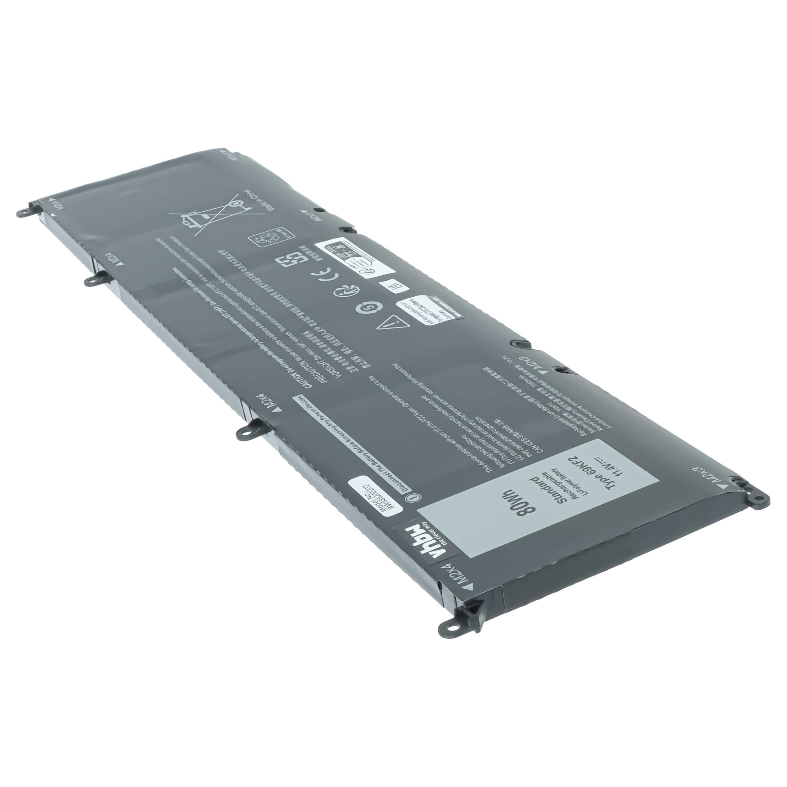 vhbw Zamiennik baterii do Dell 69KF2, 70N2F, M59JH do laptopa (7000 mAh, 11,4 V, litowo-polimerowy)