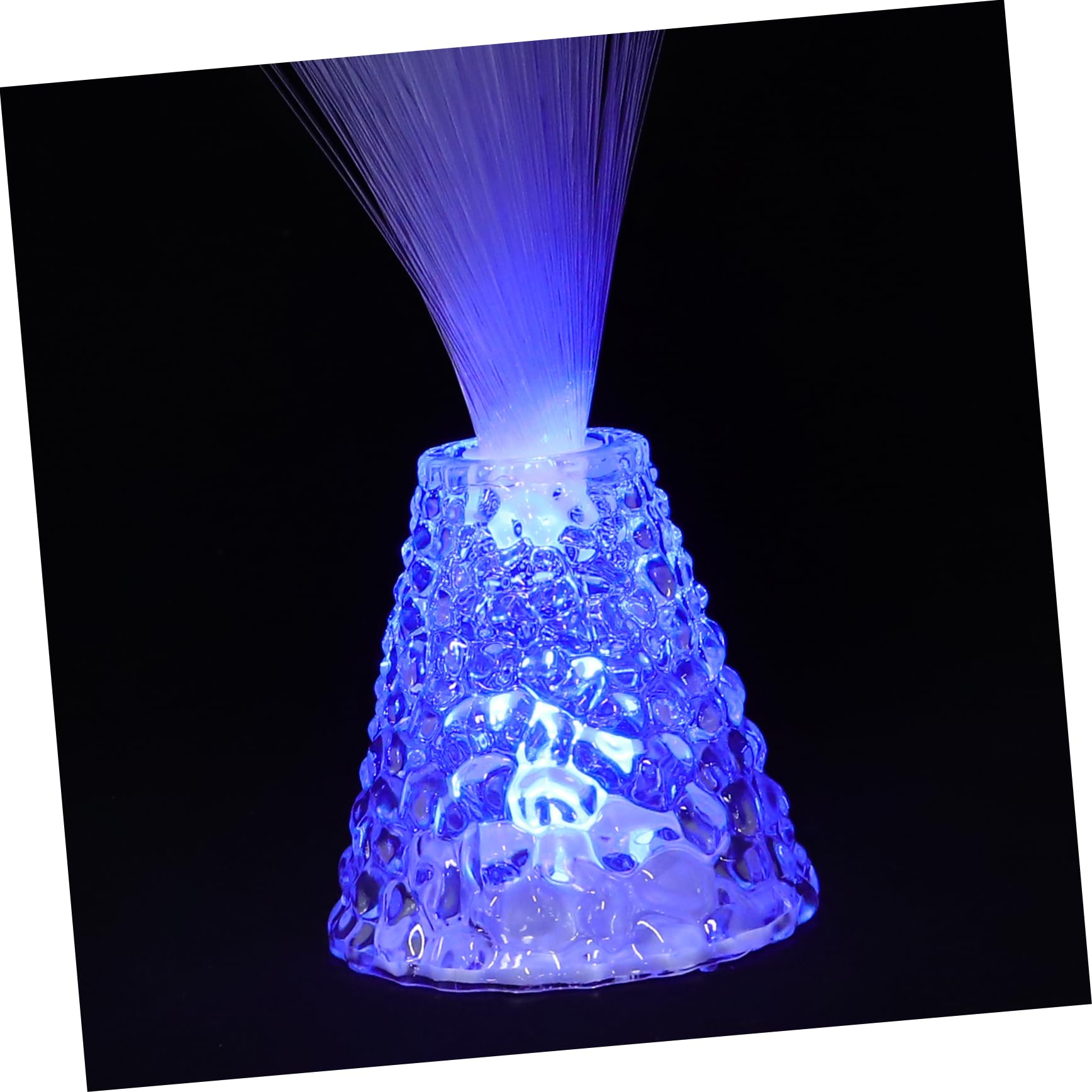 ETHZZLE Color Changing Fiber Optic Lamp Sensory Desktop Mood Light with Fountain Effect for Bedroom Parties and Home Decor Battery Powered Ambient Lighting