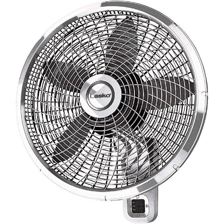 Amazon Com Lasko Lasko 18 Oscillating Wall Mount W Remote 3 Speed M18950 Household Fans Standard Home Kitchen