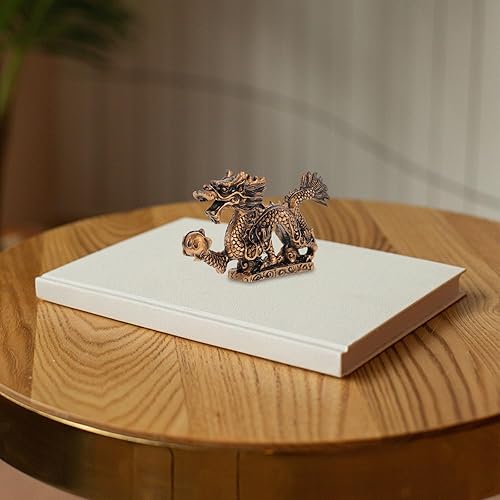 Miniatura 7 de Fengshui - Estatua de dragón del zodiaco chino 2024, escultura de dragón de resina para el hogar, oficina, decoración de mesa, recuerdo de bendición