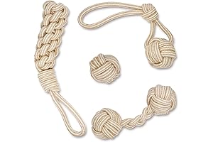 Boho Dog Accessories: All-Natural Cotton Rope Chew Toys for Small & Medium Dogs