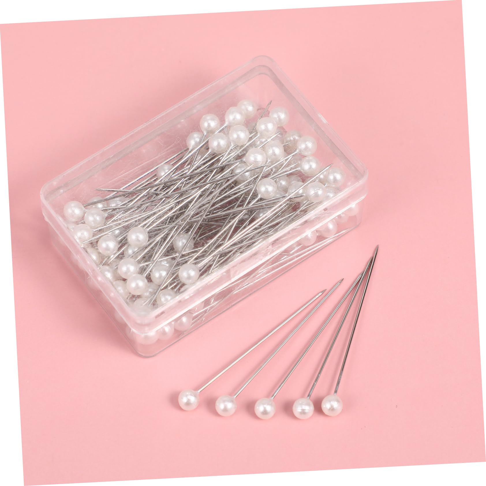 GALPADA 100 Alfileres Cabeza de Perla para Manualidades y Costura, Metal Resistente Color Brillante Desvanecerse, Adecuado para Proyectos DIY