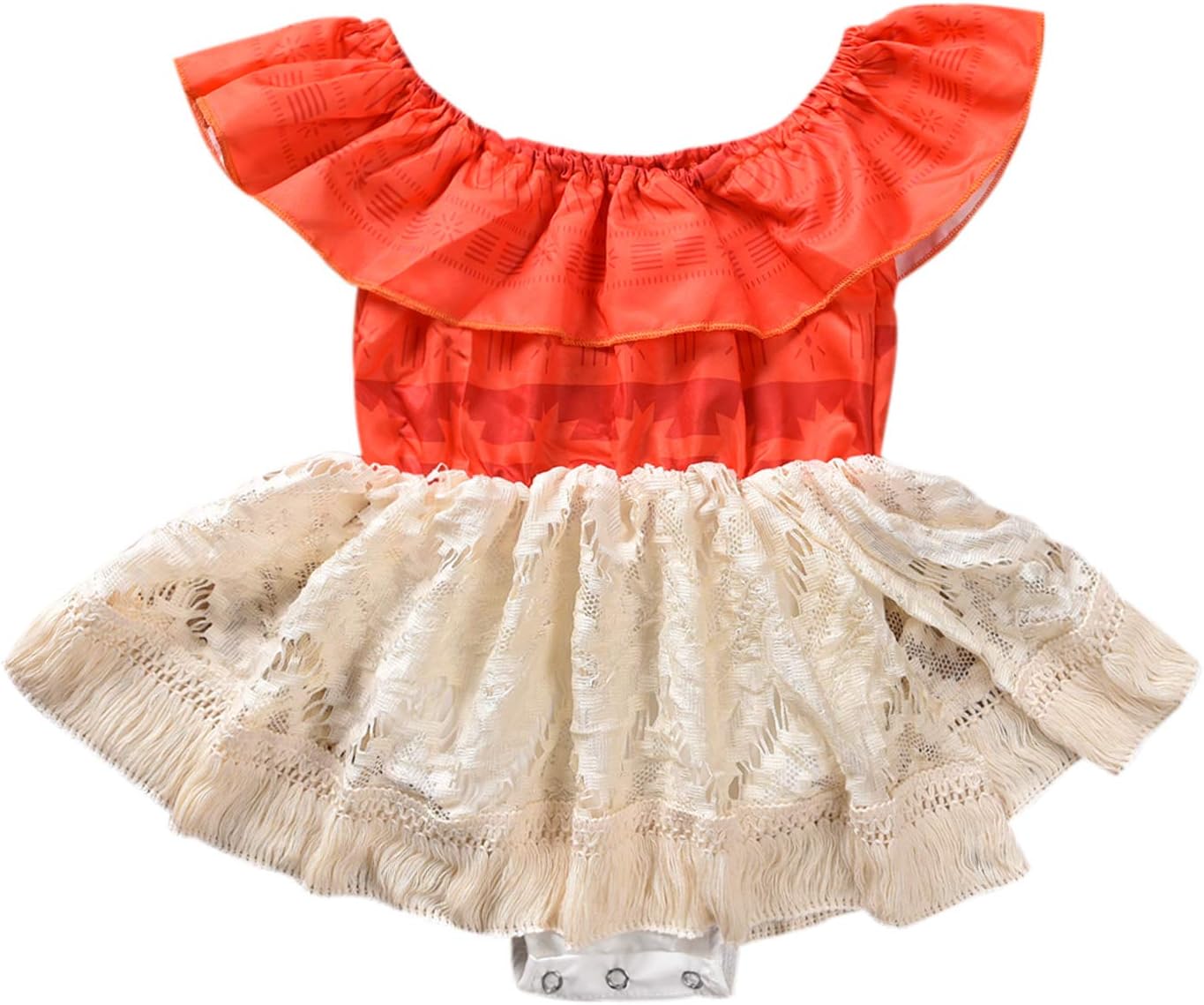Sejardin Baby Girl Moana Fancy Dress Romper Sister Matching Ruffle Lace Outfits Costume