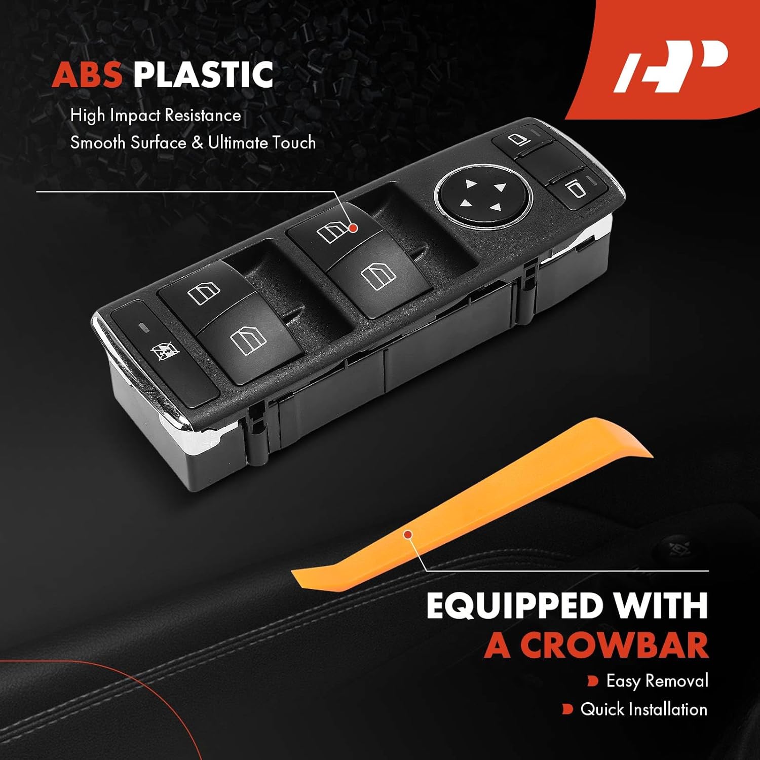 A-Premium Master Power Window Switch Compatible with Mercedes-Benz W204 C230 2009, C250 2010-2012, C300 2009-2012, W212 E350 2011-2012, E63 AMG 2010-2011, Front Left Driver Side, Replace# A2049055302