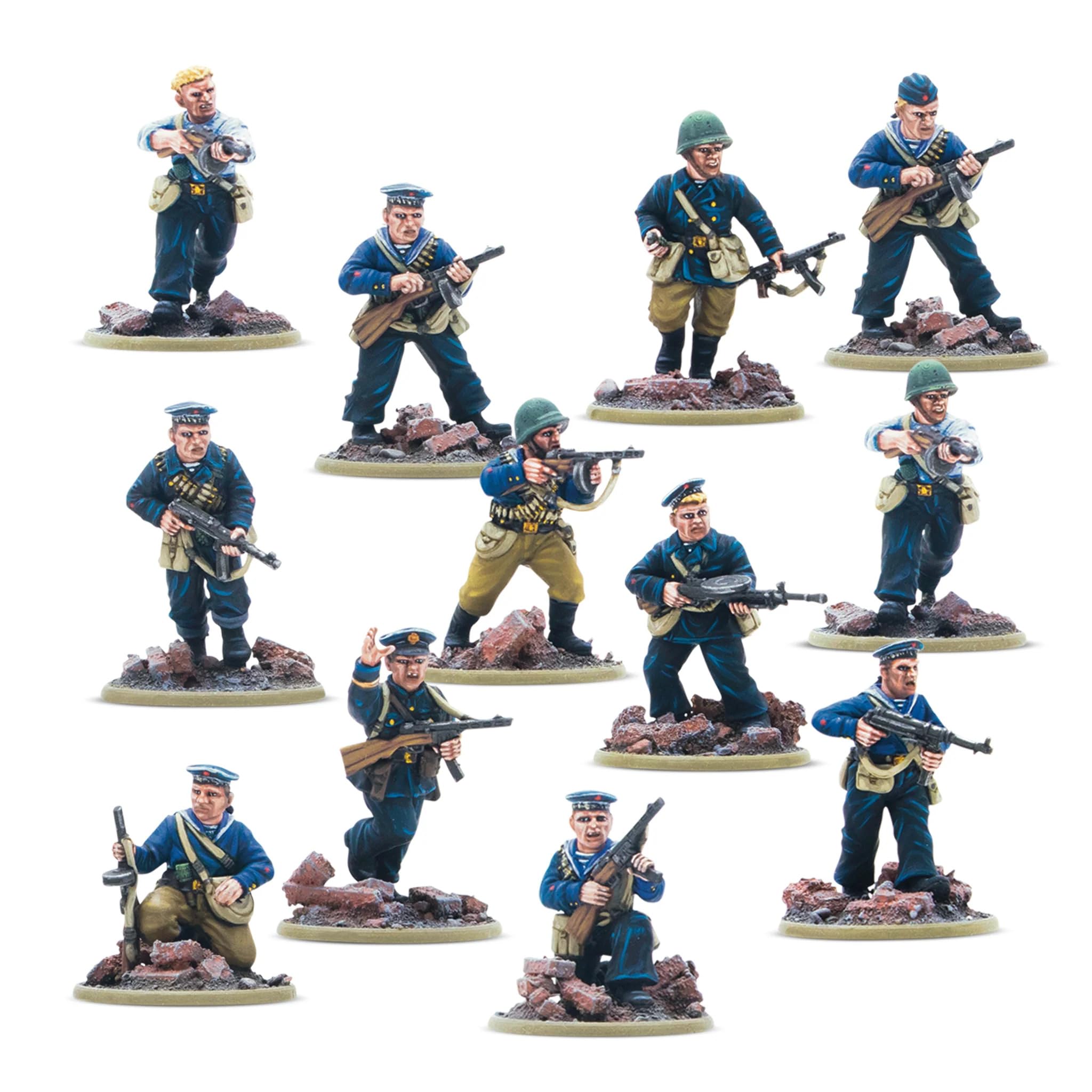 Warlord Games Soviet Naval Brigade Veteran Squad 28mm Scale Miniatures for Bolt Action Highly Detailed World War 2 Miniatures