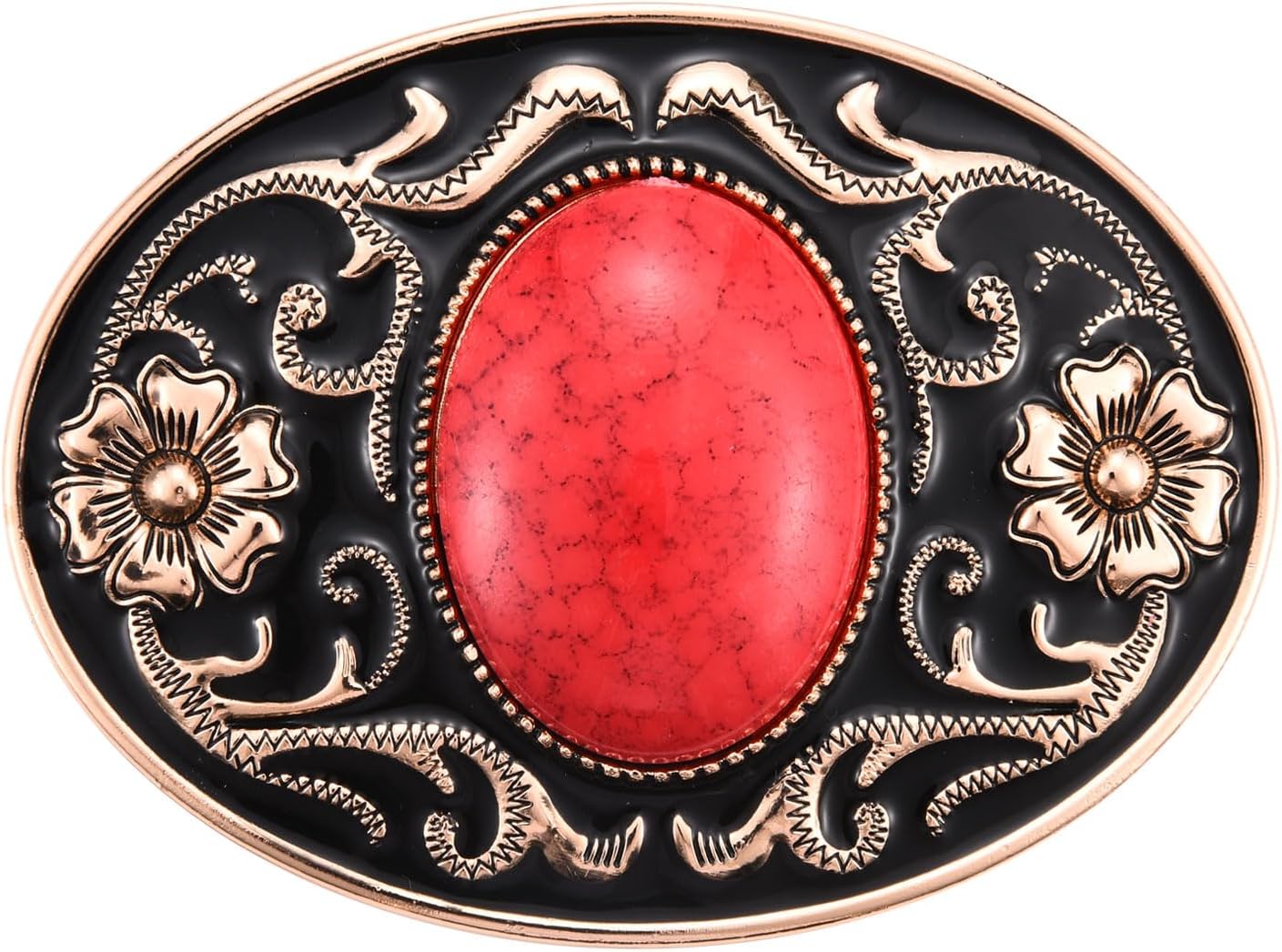 Belt Buckle for Women Men│Western Cowgirls Flower Engraved Christmas Halloween Turquoise Belt Buckle Gift