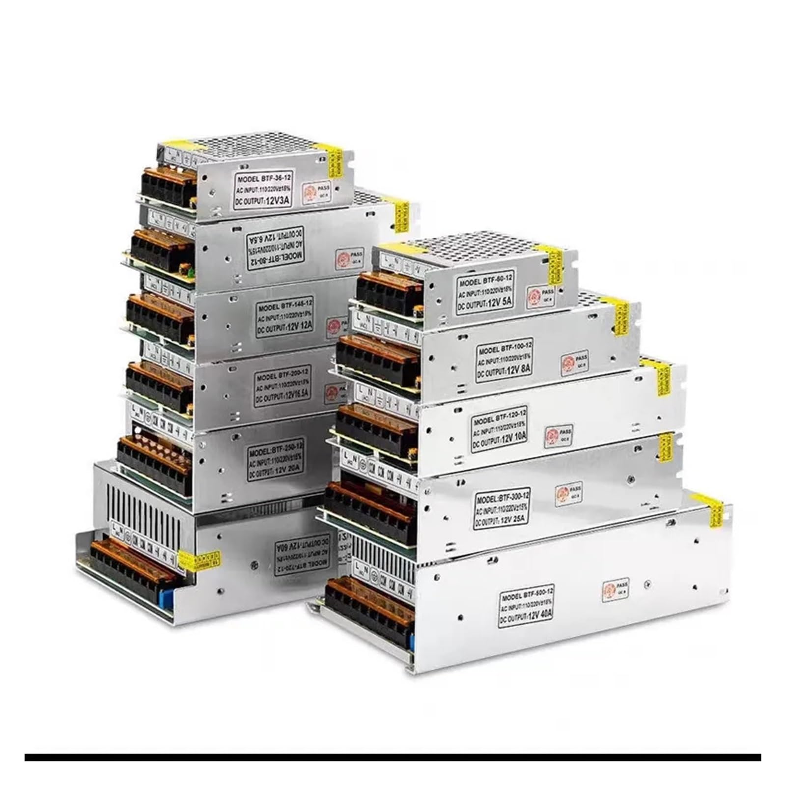 Zmienny zasilacz DC AC 220 do 48V24V12V5V Adapter zasilacza impulsowego Transformator dużej mocy 5A10A20A z zabezpieczeniem przed zwarciem (kolor: 1200 W, rozmiar: 13,8 V)
