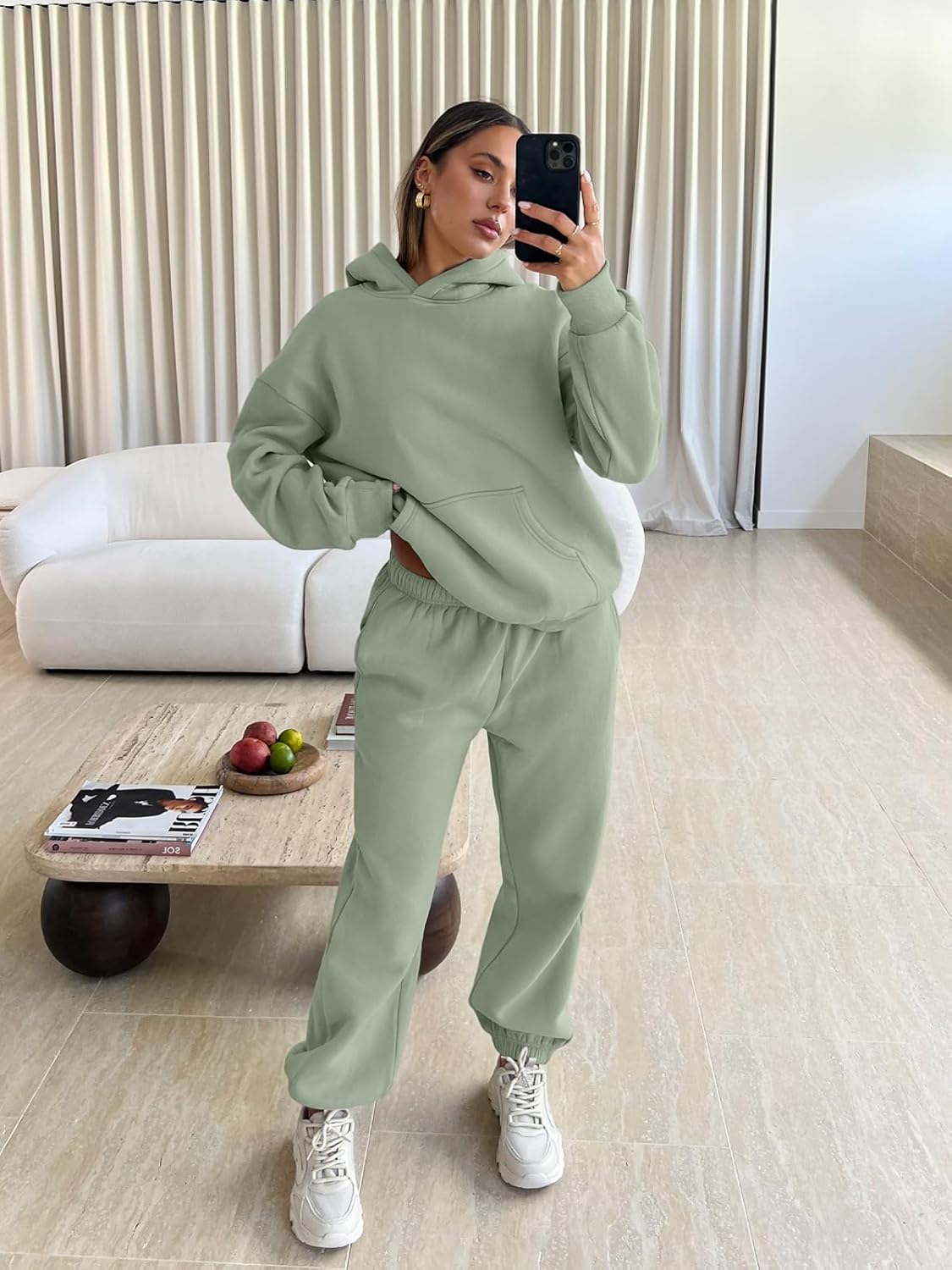 Trendy Queen Sweatsuits Women 2 Piece Outfit Two Piece Lounge Sets Hoodies and Sweatpants Fall Fashion Clothes 2026 Tracksuit - Image 5