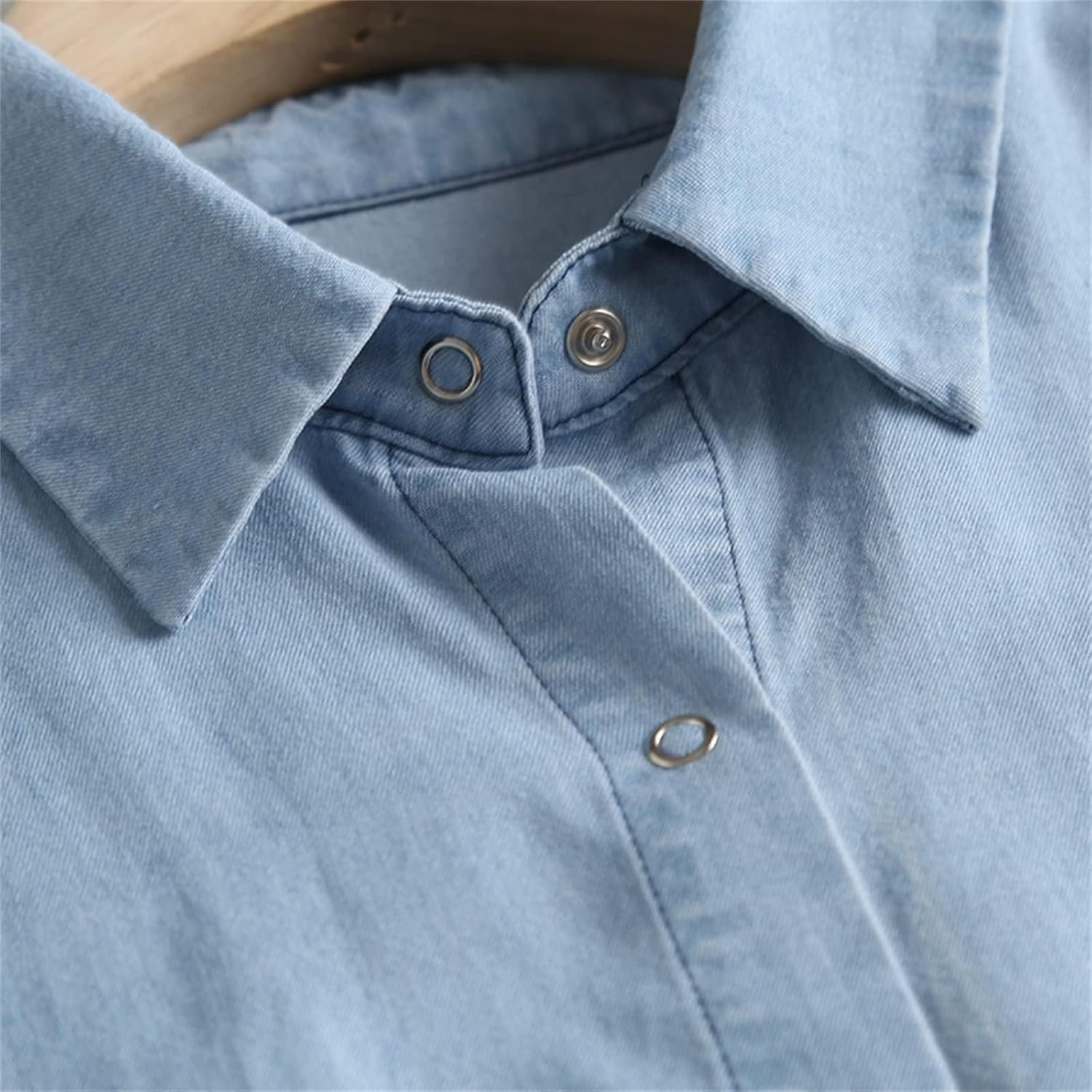 Women’s Soft Casual Short Sleeve Snap Front Blouse Shirt
