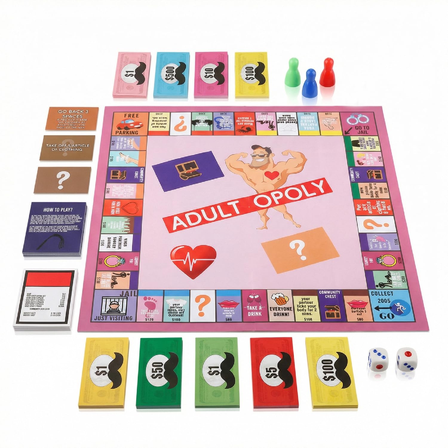 Tabanzhe Adultopoly Board Game for Couples, Couples Board Game for Adults with Conversation Cards, Romantic Bedroom & Date Night Relationship Game