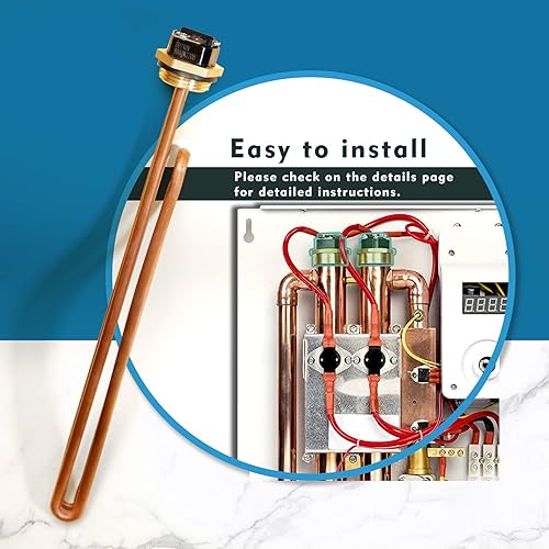 Miniatura 6 de 90240 Elemento calefactor de repuesto para EcoSmart ECO 18 27 36, 9KW 240V, elemento calentador de agua apto para 27 calentadores de agua eléctricos