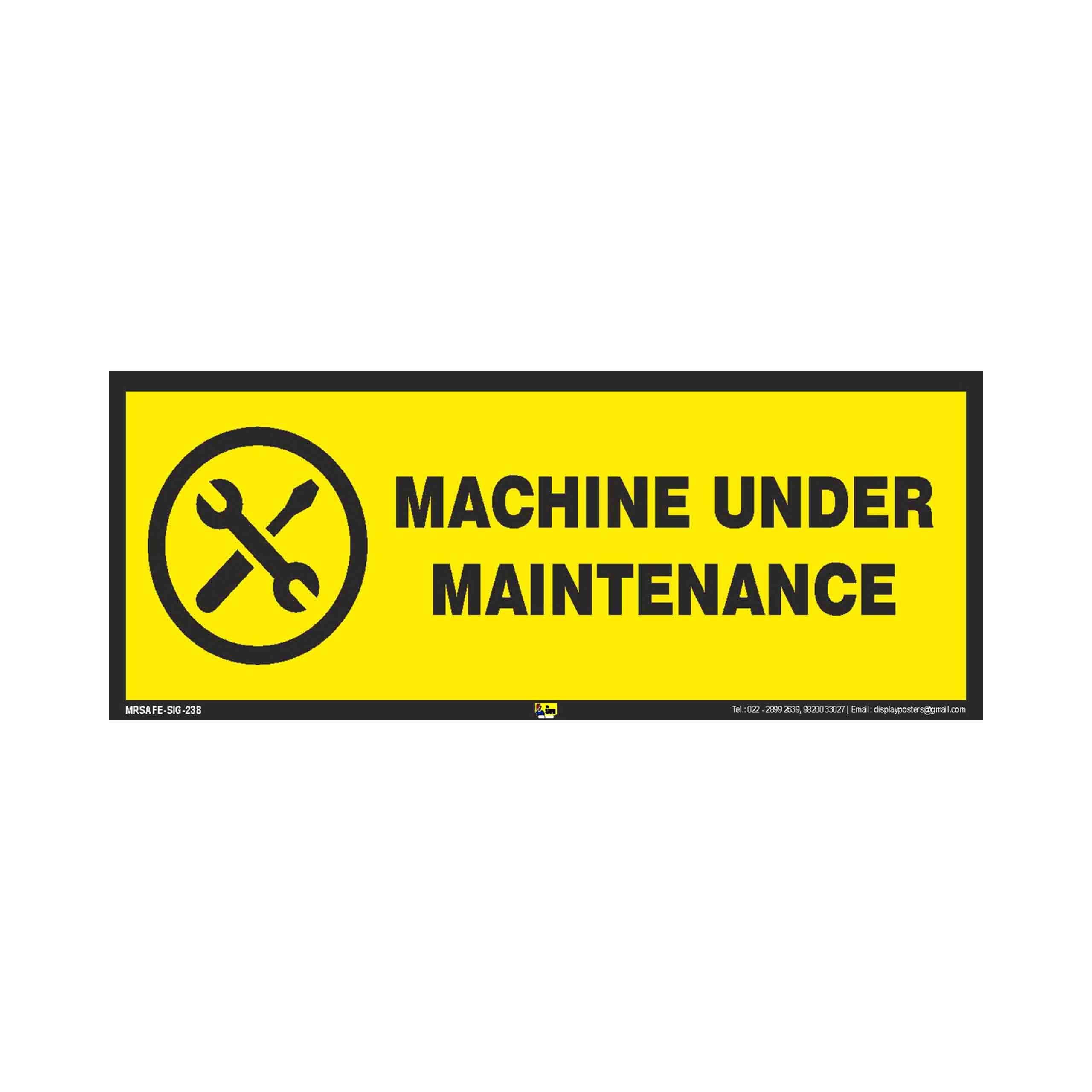 Mr. Safe - Machine Under Maintenance Sign PVC Sticker 12 Inch X 4 Inch (B07BT94K6G) Amazon Price History, Amazon Price Tracker