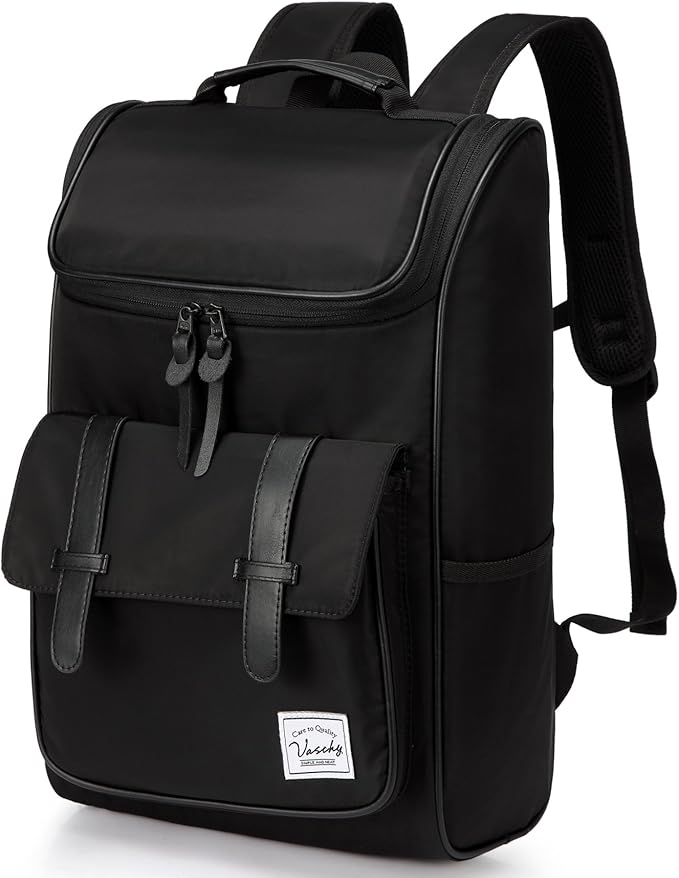 VASCHY Backpack for men, Vintage Water Resistant Daypack