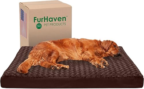 Miniatura 24 de Furhaven Pet – Colchón ortopédico de espuma tradicional para perros y gatos, varios estilos, tamaños y colores