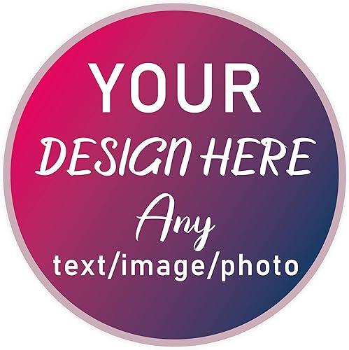 Calcomanías personalizadas, calcomanías impermeables personalizadas con tu propio logotipo de texto, 100, 200 o 500 unidades, de 1 a 5 pulgadas,