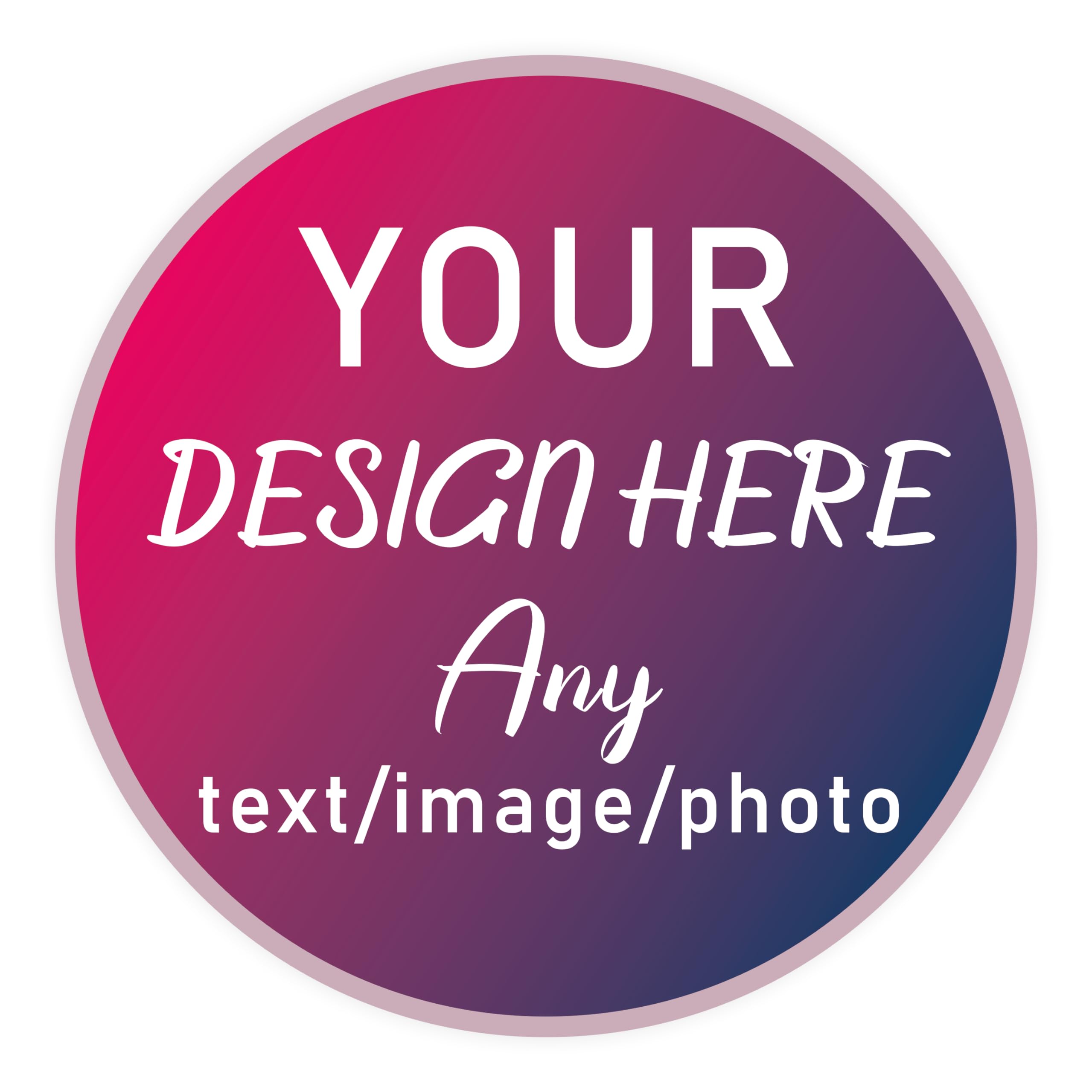 YINCHA Personalized Sticker, Custom Waterproof Labels with Your Own Text Logo, 100 200 or 500 Qty, 1 in to 5 Inches, Custom Stickers for Business Logo