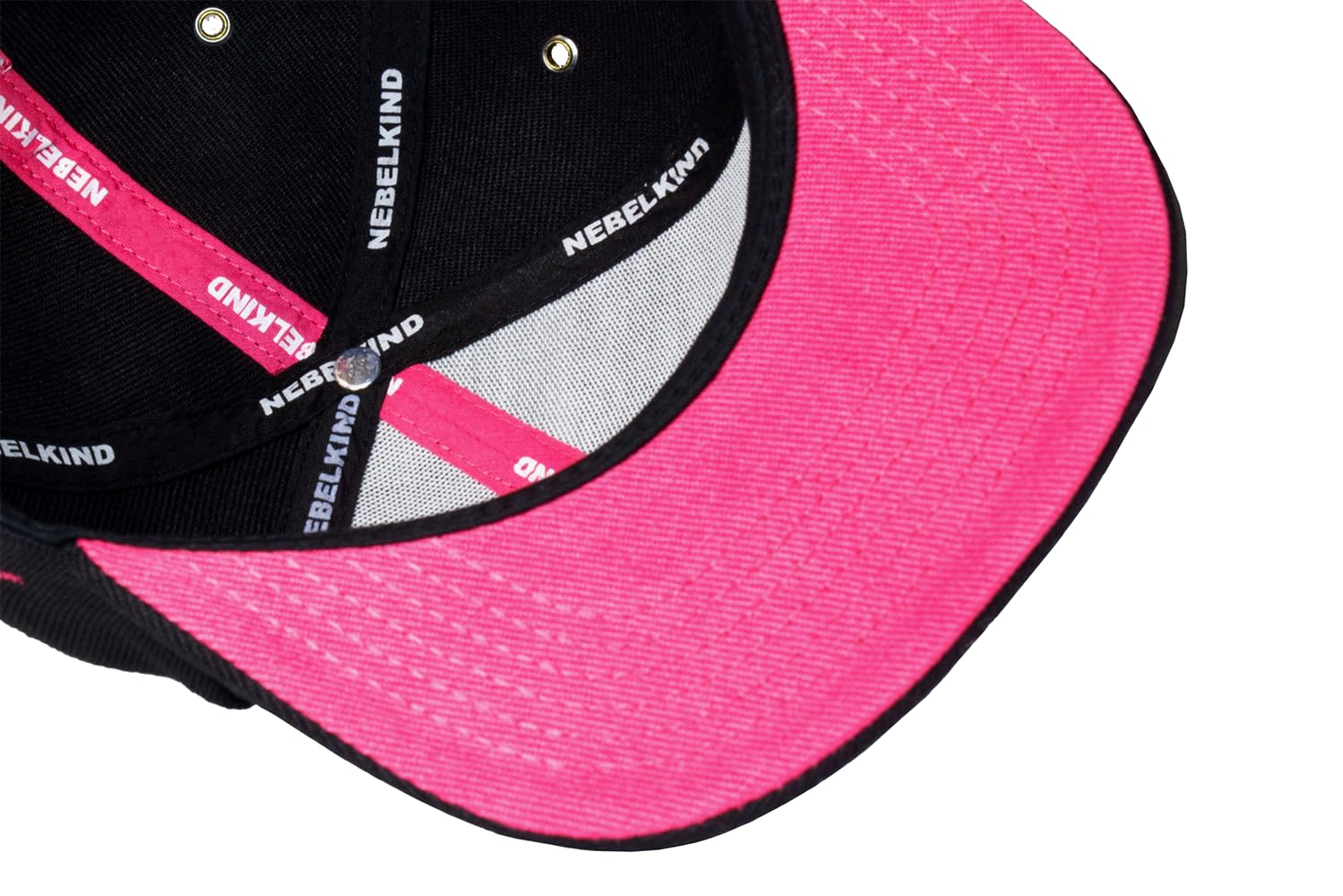 Nebelkind Snapback-Cap-Herren Damen Miami schwarz pink-lila, Einheitsgröße OneSize, Größenverstellbar, Unisex, hochwertige Basecap trendig, Streetwear Style, Baseball-Kappe mit geradem Schirm, Retro