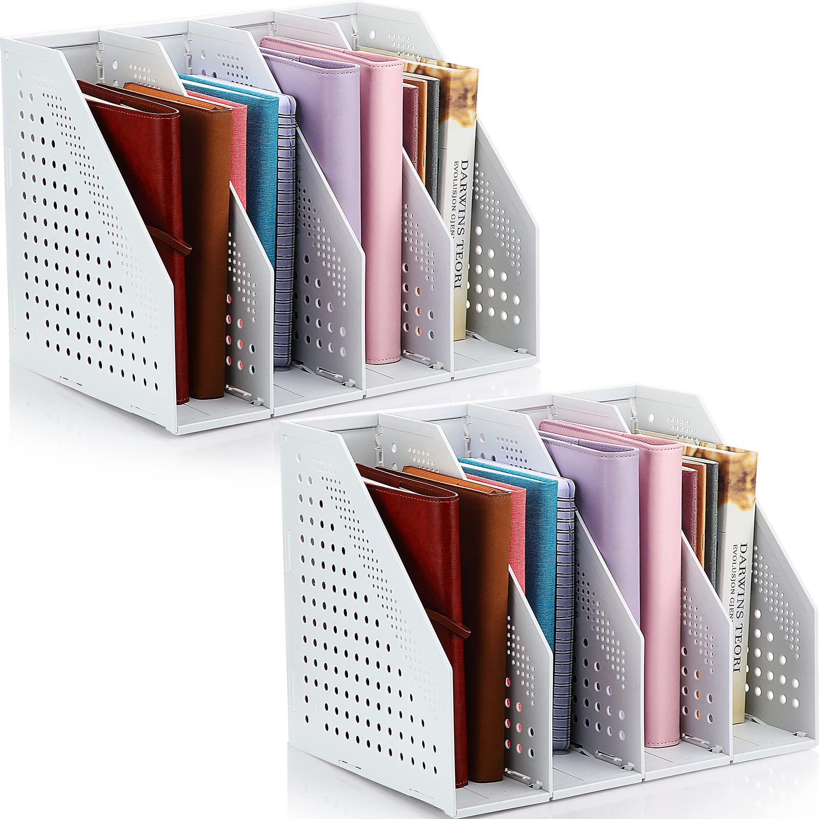 Buy 2 Pack Collapsible Magazine File Holder Plastic Magazine Holder