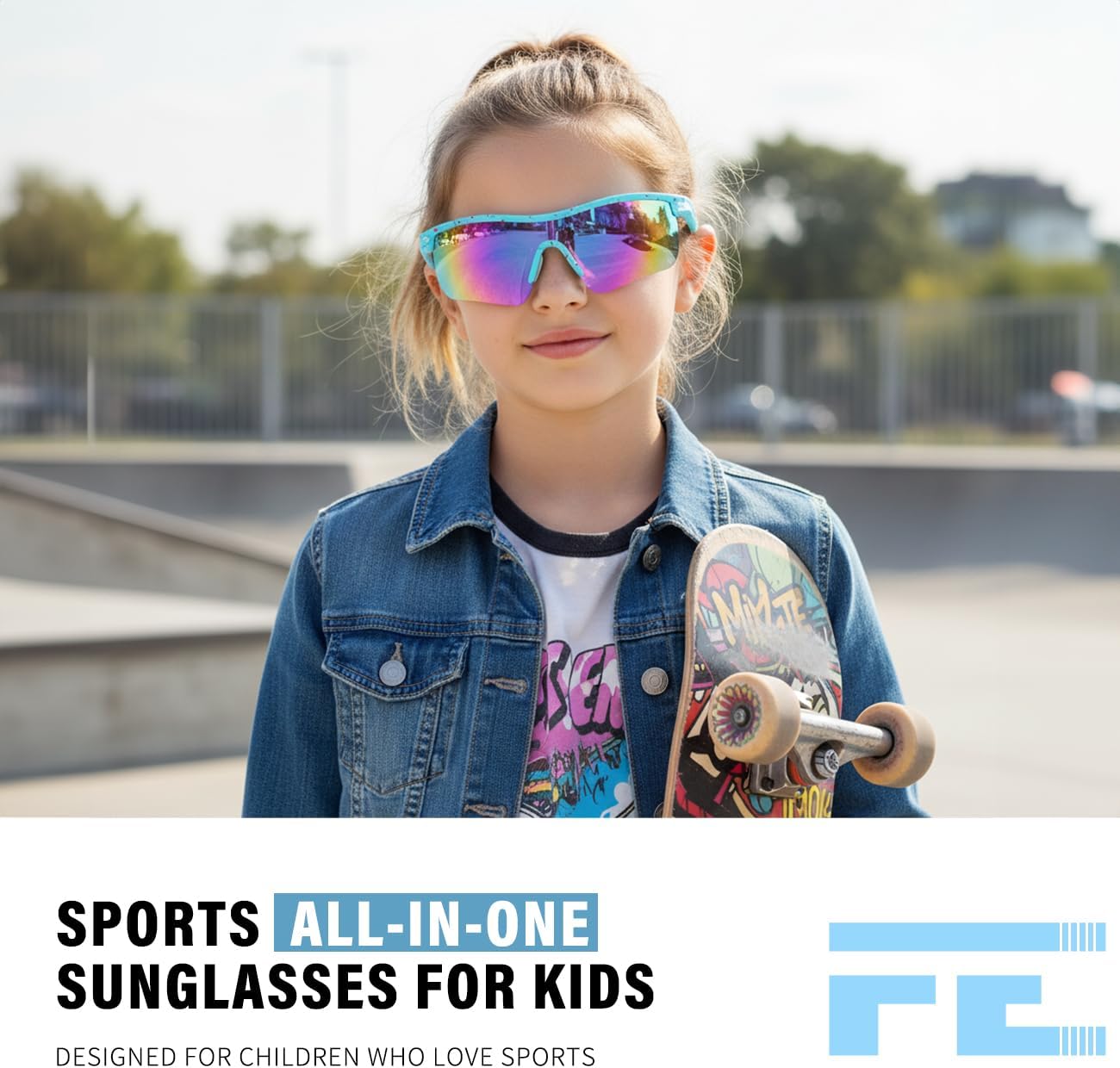 FEISEDY Kids Teens Baseball Polarized Sunglasses Sports TR90 Frame Boys Girls Cycling B2454 - Image 2