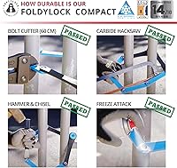 Vista 4 de Seatylock FoldyLock - Candado plegable compacto para bicicleta, candado para bicicleta galardonado y patentado, ligero, de alta seguridad